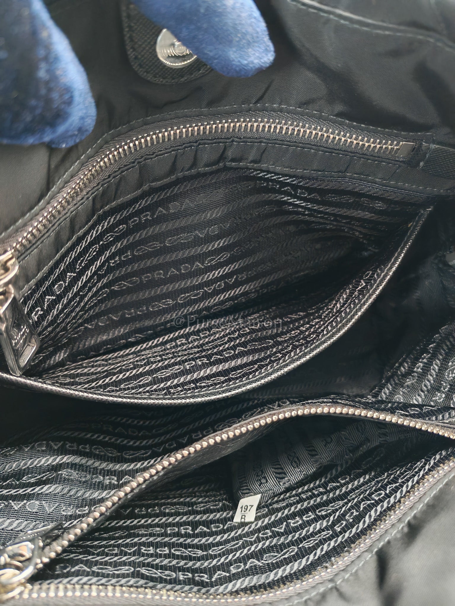 Tessuto Impuntu Black Quilted Nylon Chain Tote Bag | Purse Maison Luxury Bags Shop