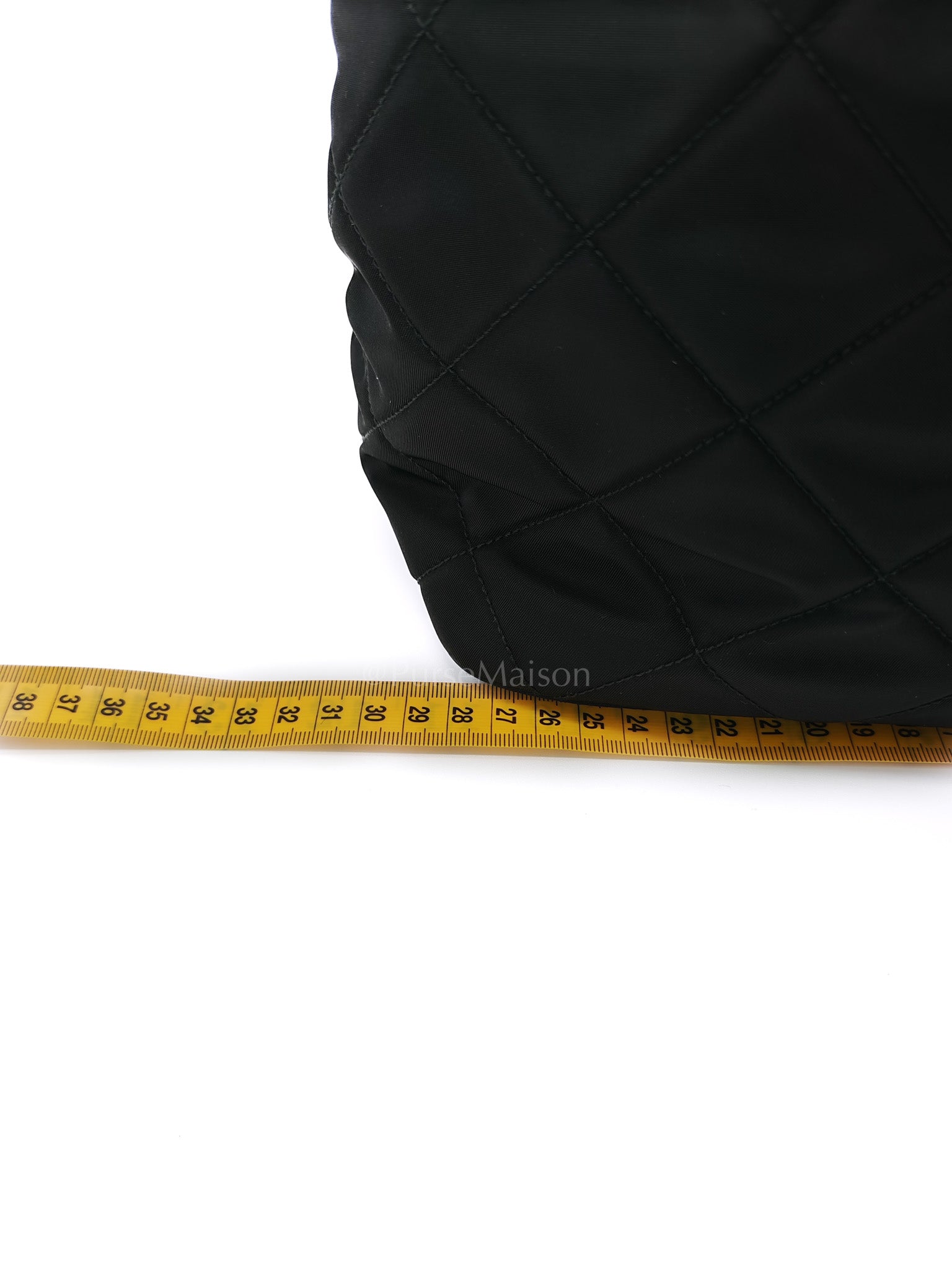 Tessuto Impuntu Black Quilted Nylon Chain Tote Bag | Purse Maison Luxury Bags Shop