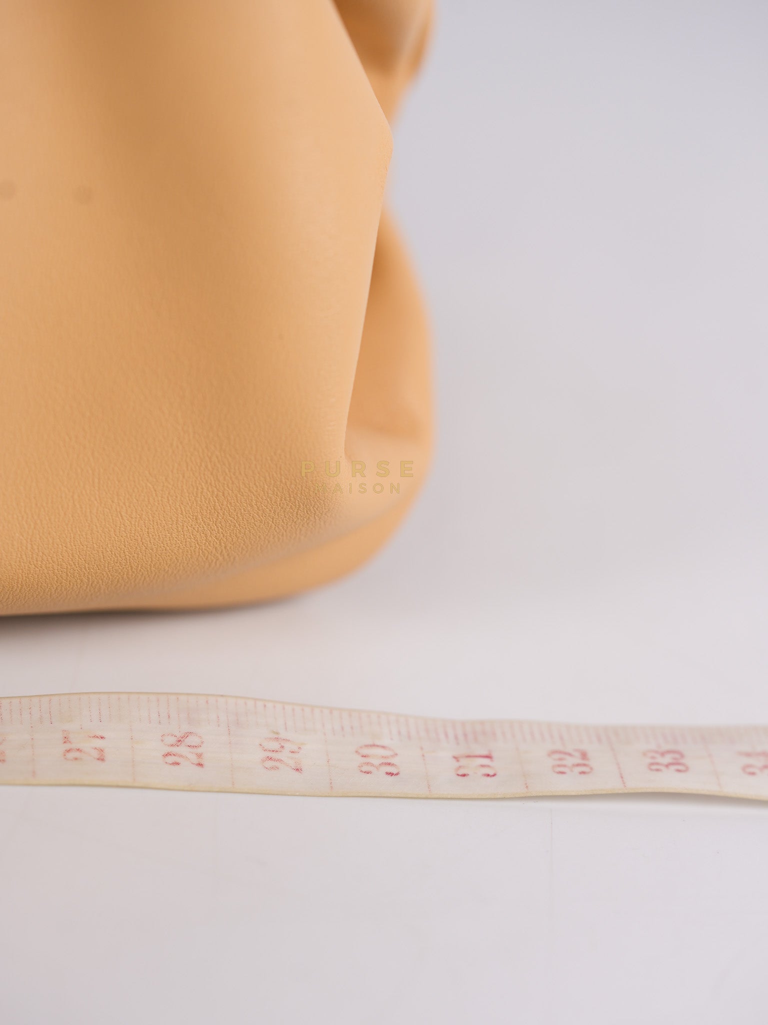 The Chain Pouch Medium in Almond Beige Calfskin Leather | Purse Maison Luxury Bags Shop