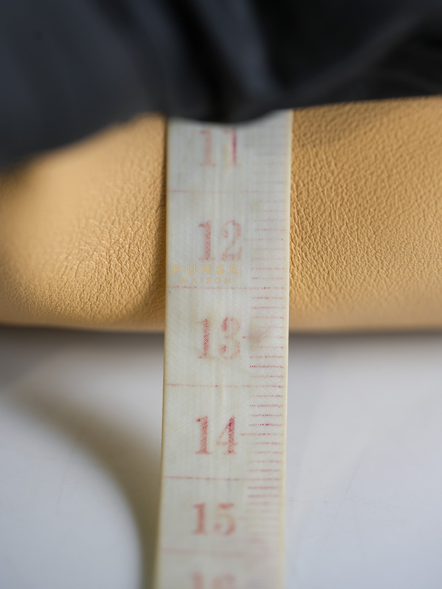 The Chain Pouch Medium in Almond Beige Calfskin Leather | Purse Maison Luxury Bags Shop