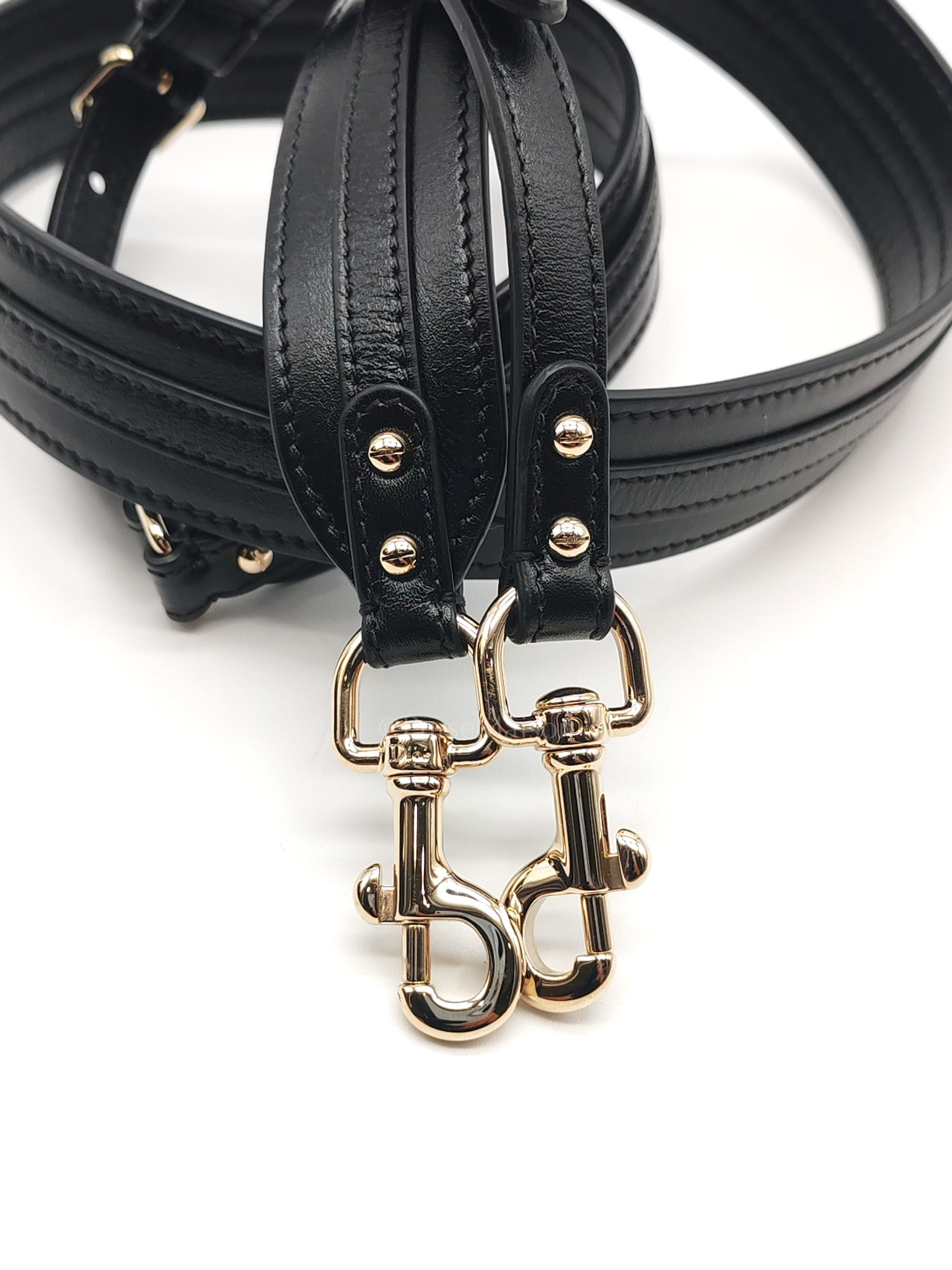 The Lady 95.22 Small Black Calfskin Cannage in Light Gold Hardware | Purse Maison Luxury Bags Shop