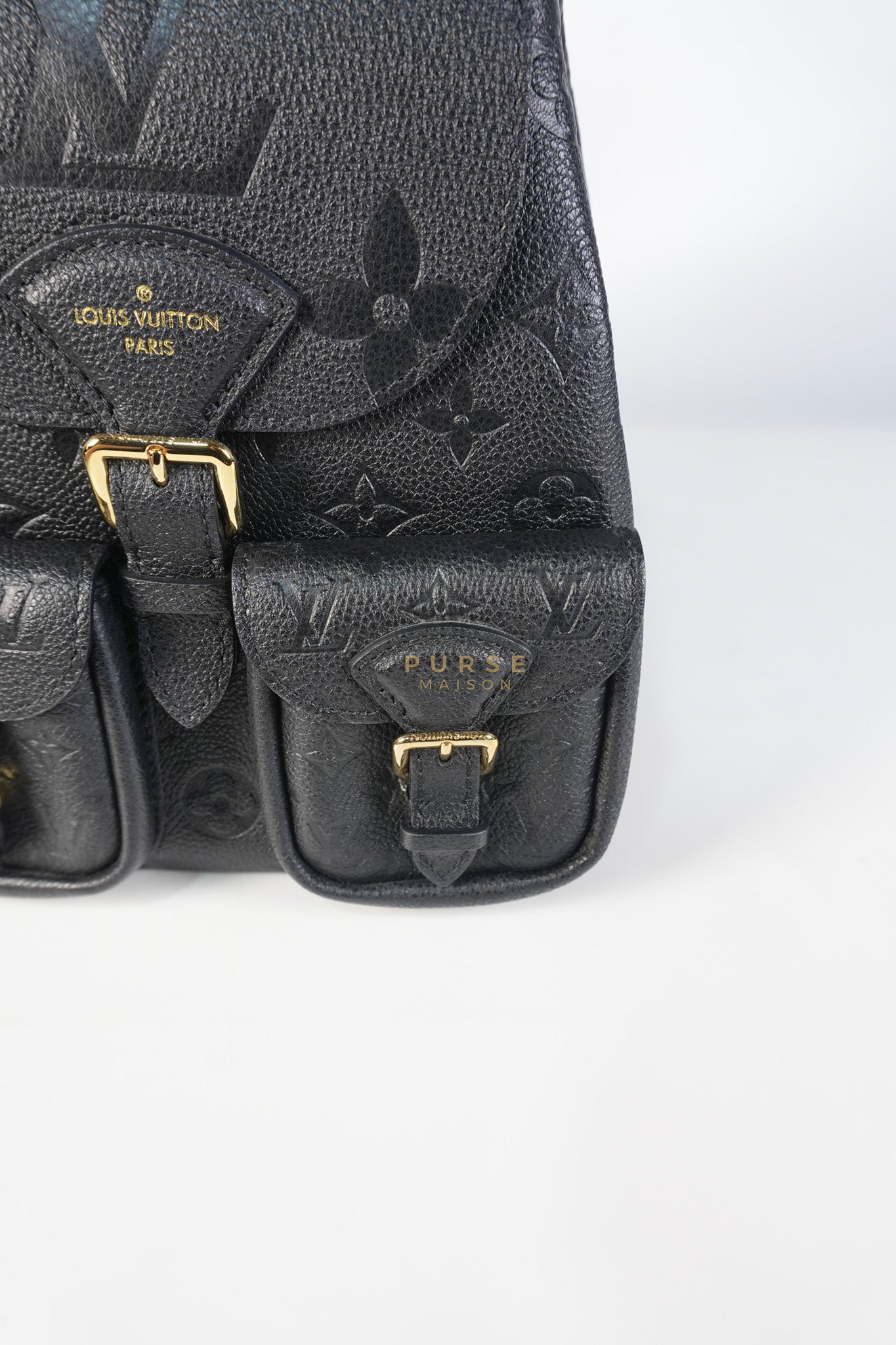 The Playful Backup Backpack in Black Monogram Empreinte Leather(Microchip) | Purse Maison Luxury Bags Shop