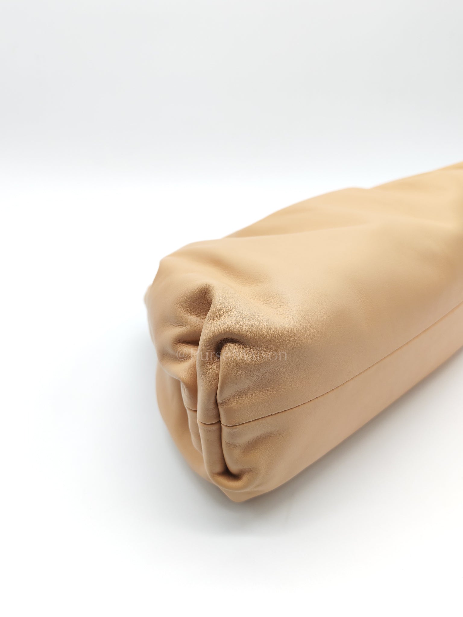 The Pouch Clutch in Beige Smooth Calfskin Leather | Purse Maison Luxury Bags Shop