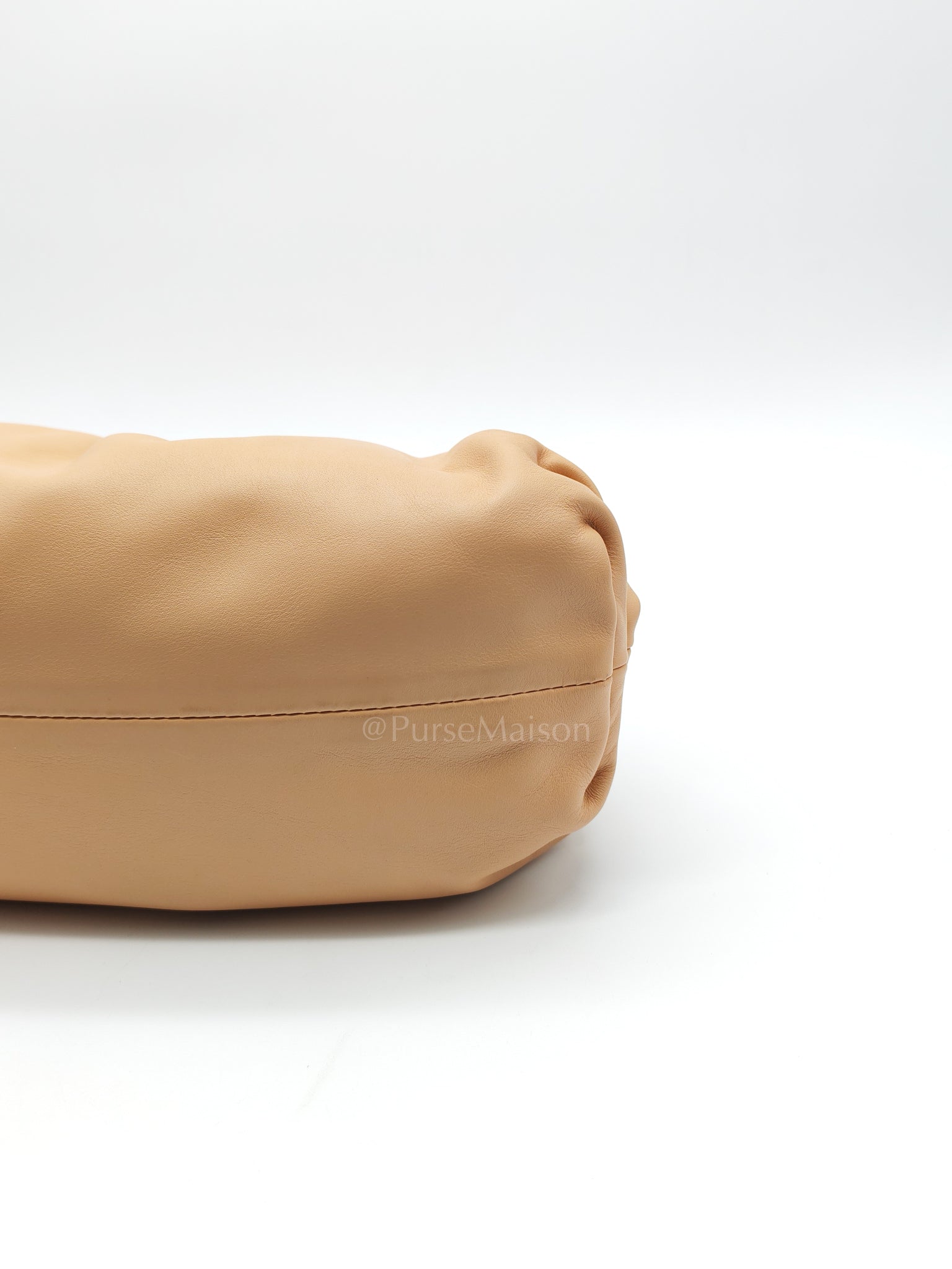 The Pouch Clutch in Beige Smooth Calfskin Leather | Purse Maison Luxury Bags Shop
