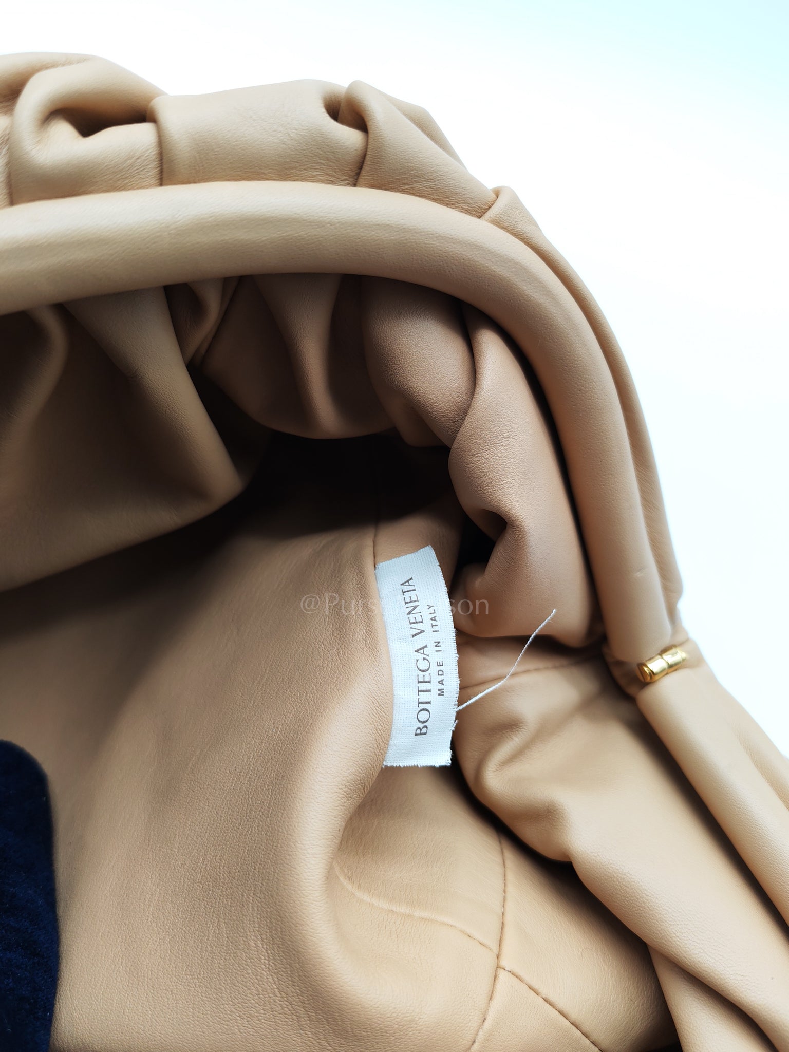 The Pouch Clutch in Beige Smooth Calfskin Leather | Purse Maison Luxury Bags Shop