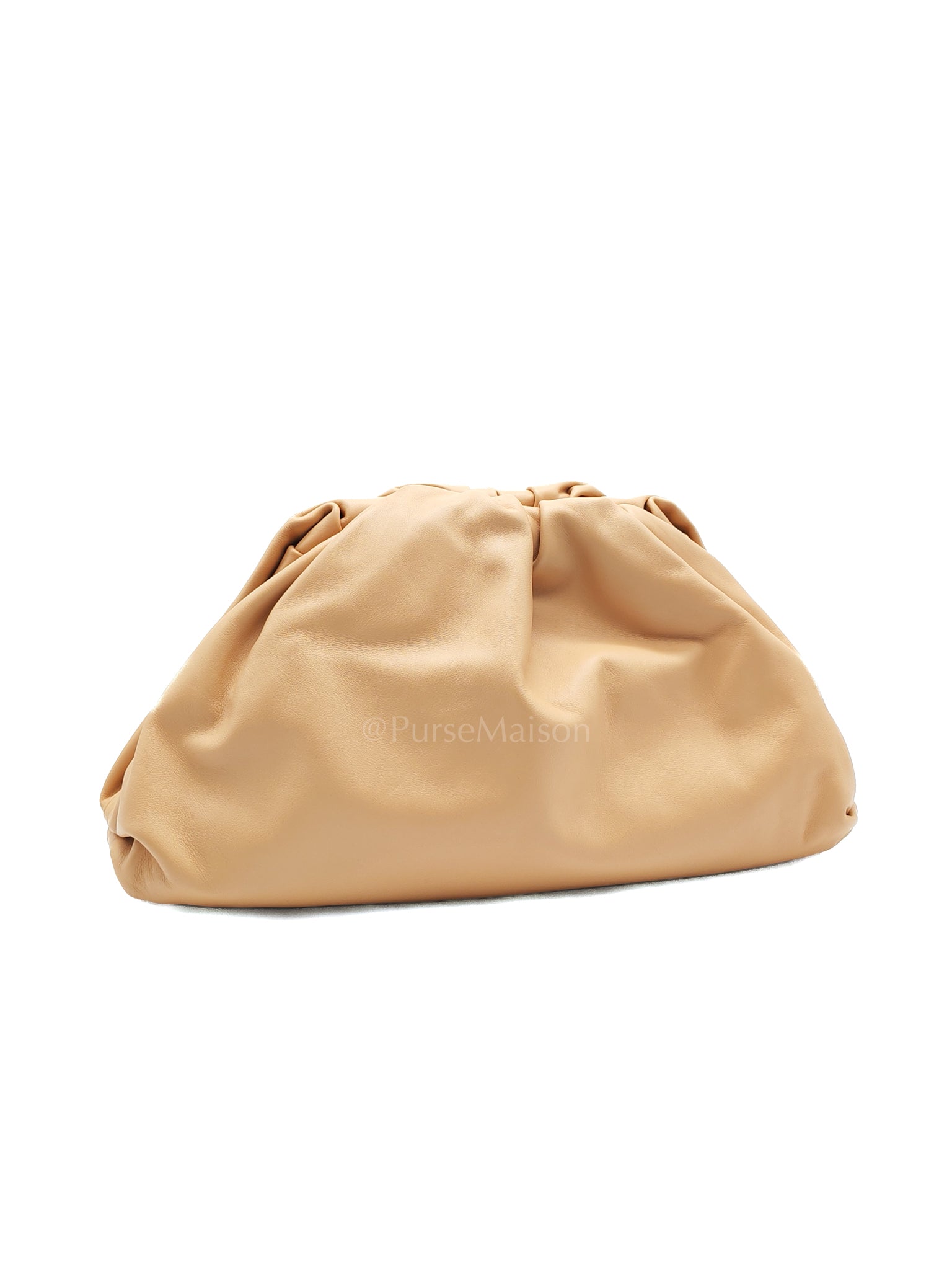 The Pouch Clutch in Beige Smooth Calfskin Leather | Purse Maison Luxury Bags Shop