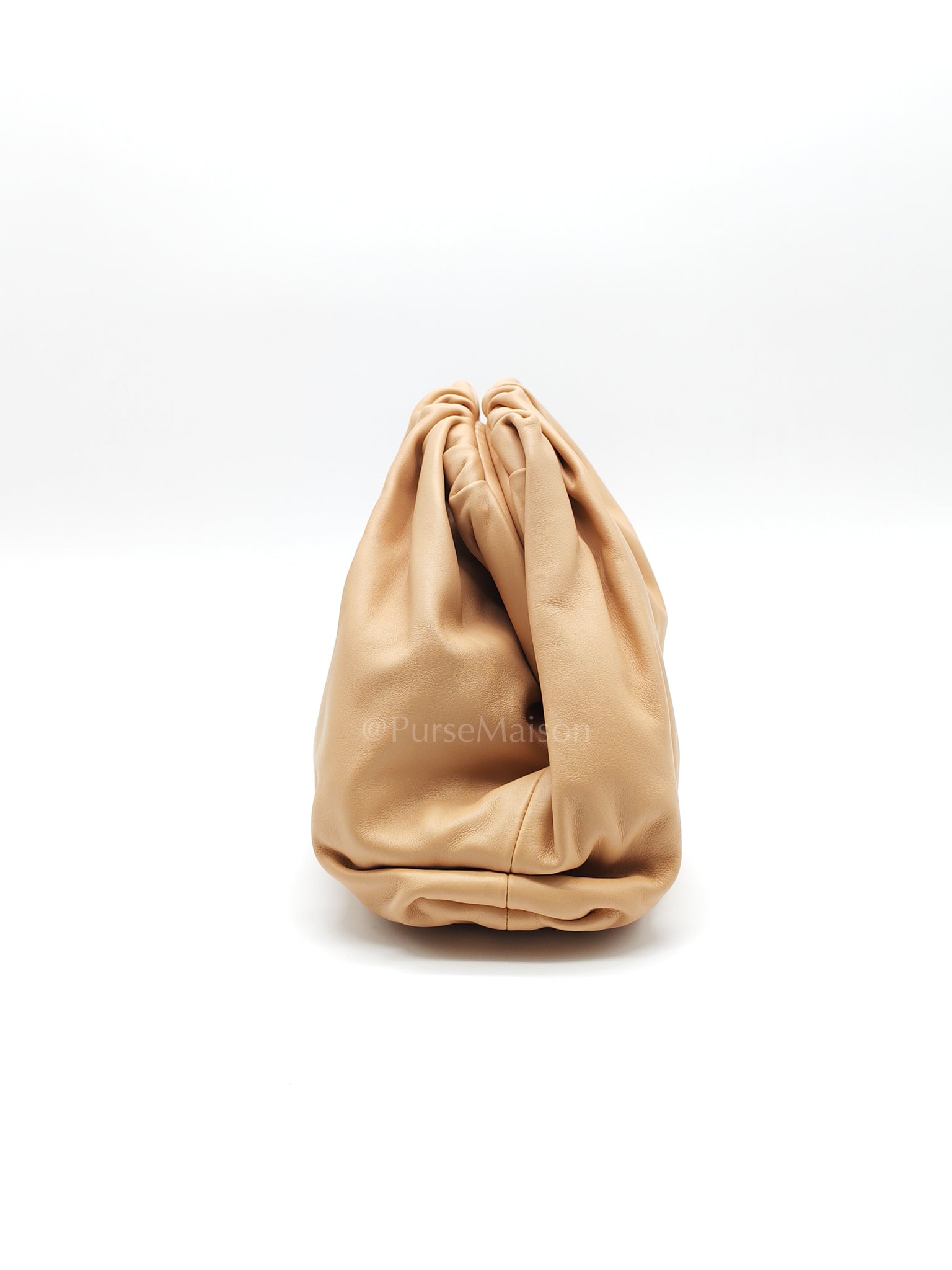 The Pouch Clutch in Beige Smooth Calfskin Leather | Purse Maison Luxury Bags Shop