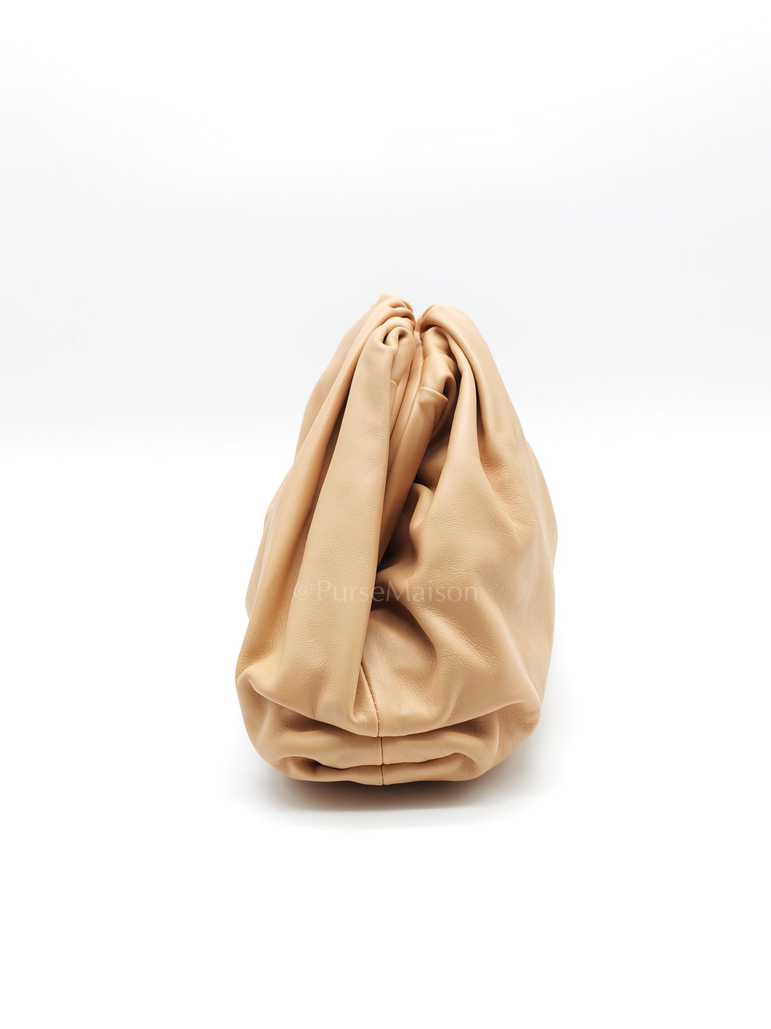The Pouch Clutch in Beige Smooth Calfskin Leather | Purse Maison Luxury Bags Shop