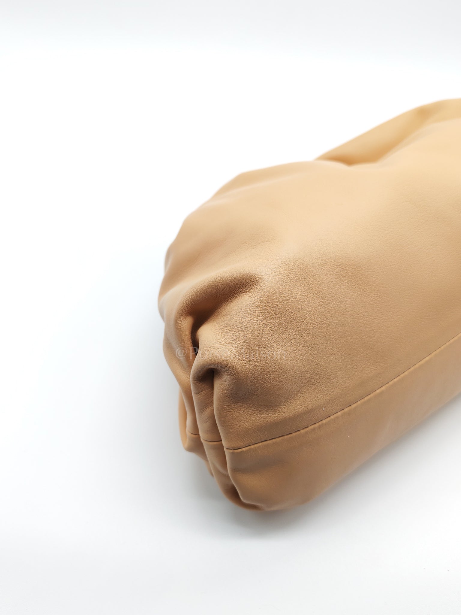 The Pouch Clutch in Beige Smooth Calfskin Leather | Purse Maison Luxury Bags Shop