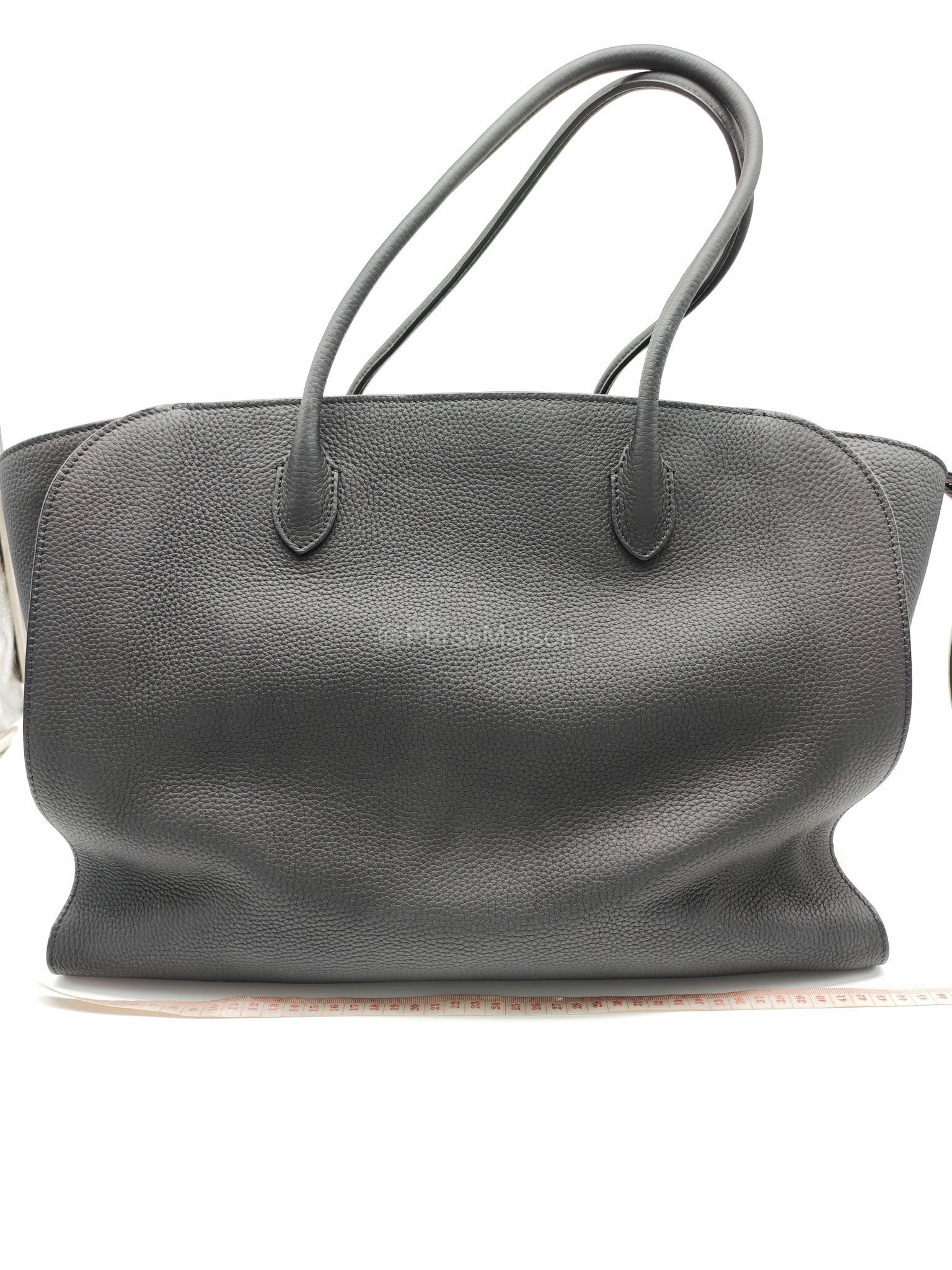 The Row Marlo 17 Tote Bag in Black Grained Calfskin Leather | Purse Maison Luxury Bags Shop