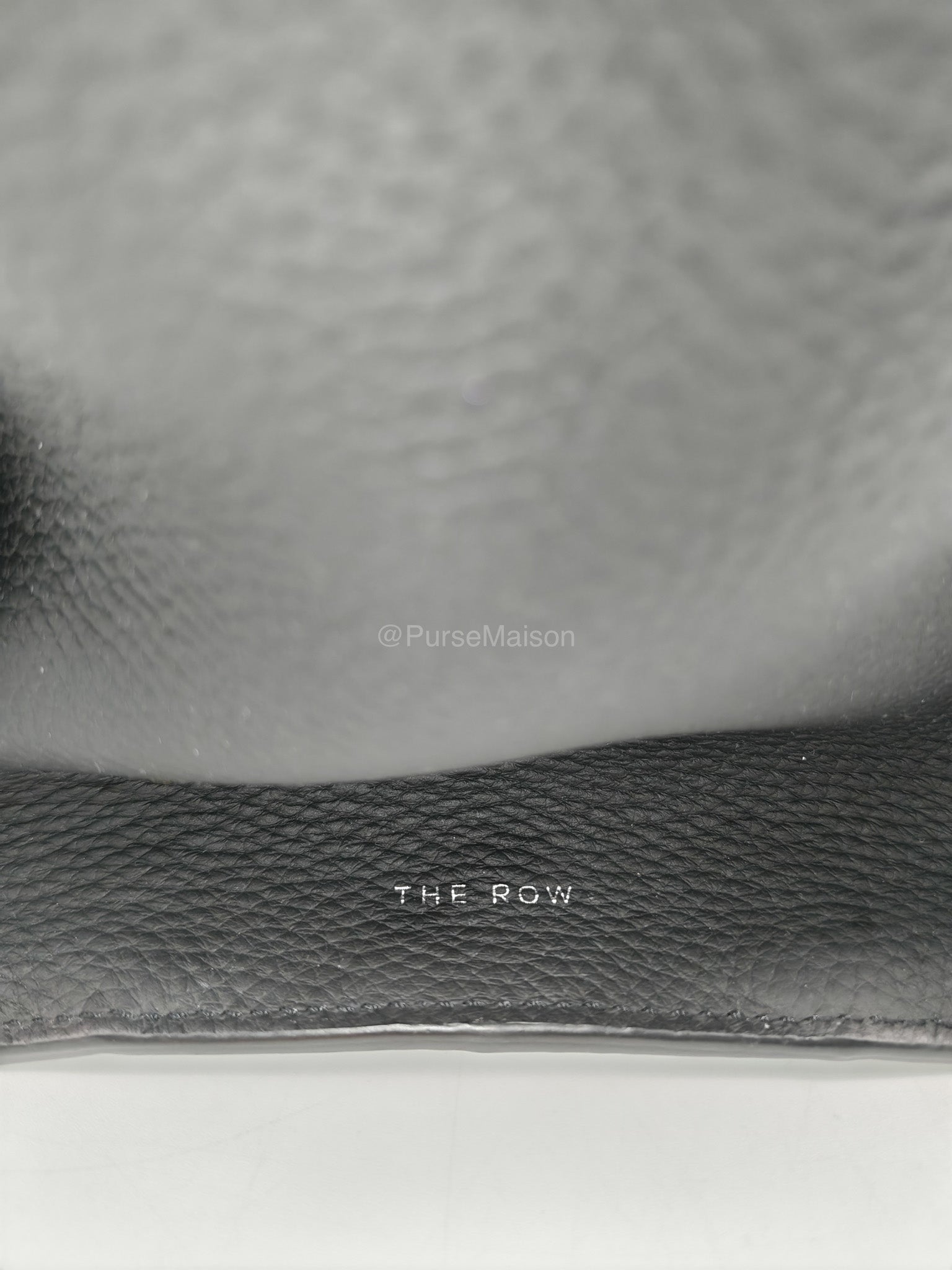 The Row Marlo 17 Tote Bag in Black Grained Calfskin Leather | Purse Maison Luxury Bags Shop