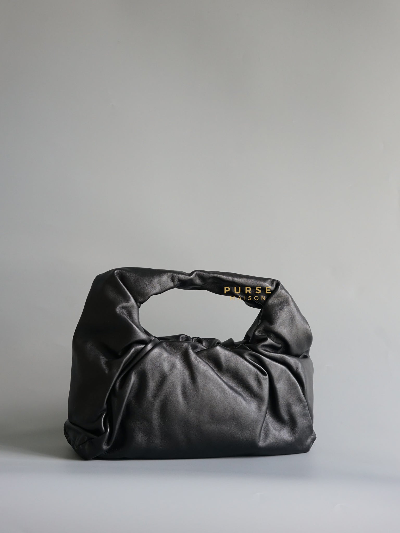 The Shoulder Hobo Bag in Black Leather | Purse Maison Luxury Bags Shop
