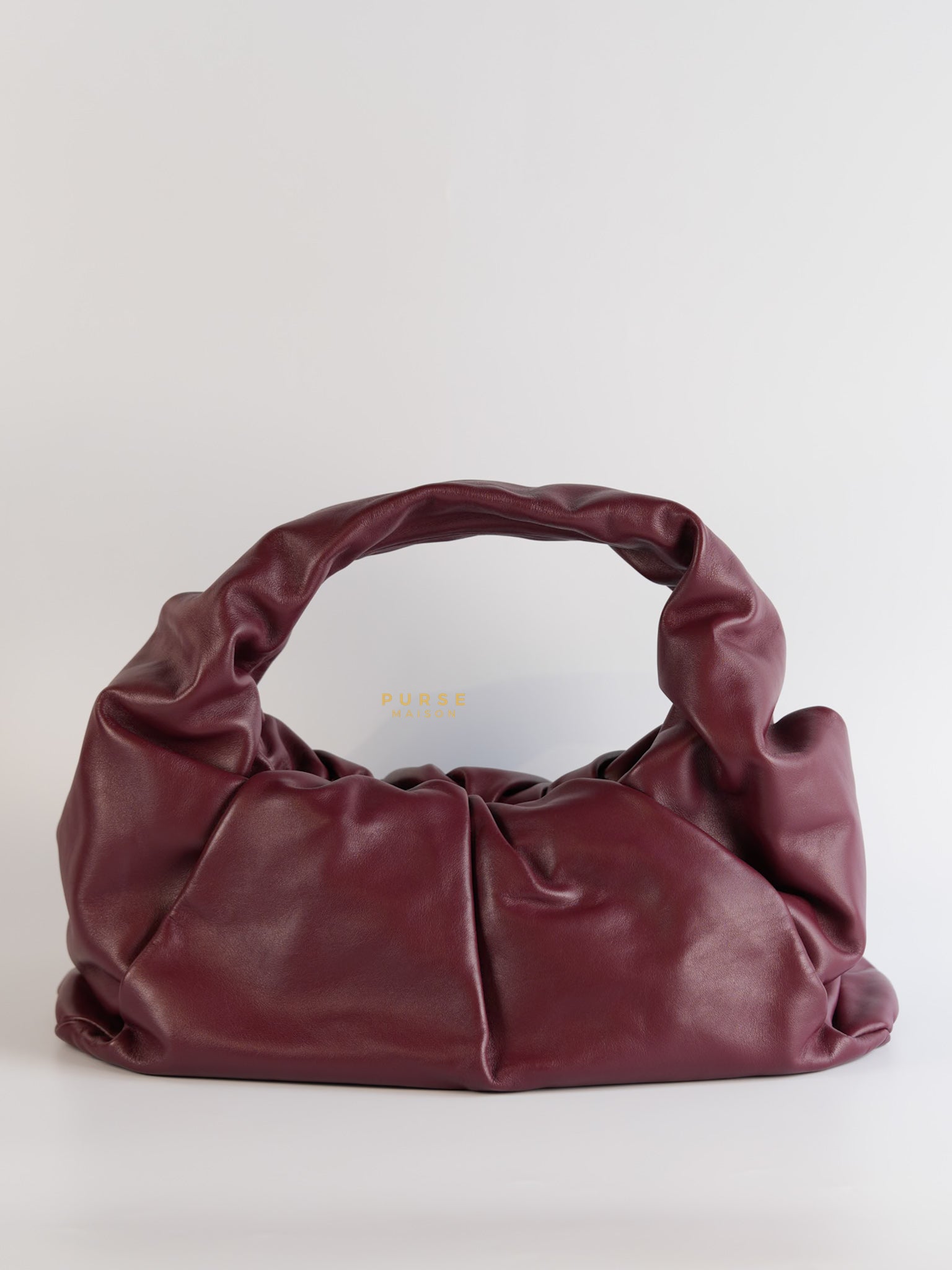 The Shoulder Hobo Bag Maroon | Purse Maison Luxury Bags Shop