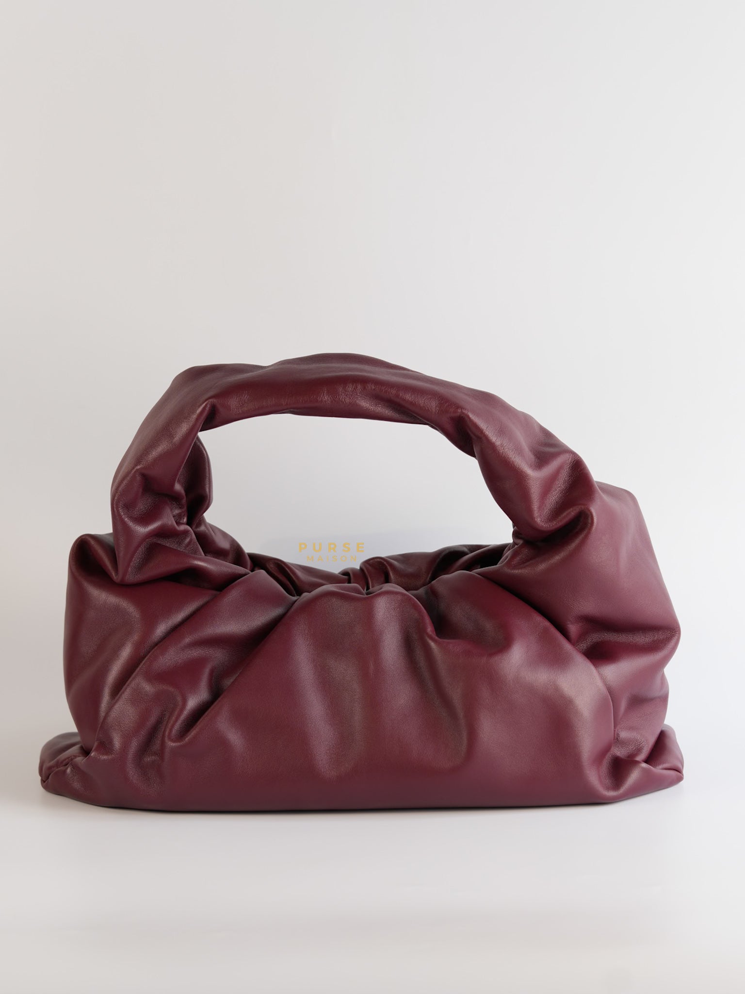 The Shoulder Hobo Bag Maroon | Purse Maison Luxury Bags Shop