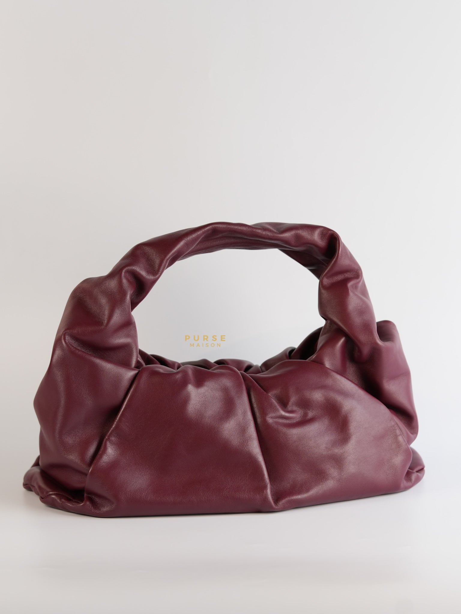 The Shoulder Hobo Bag Maroon | Purse Maison Luxury Bags Shop