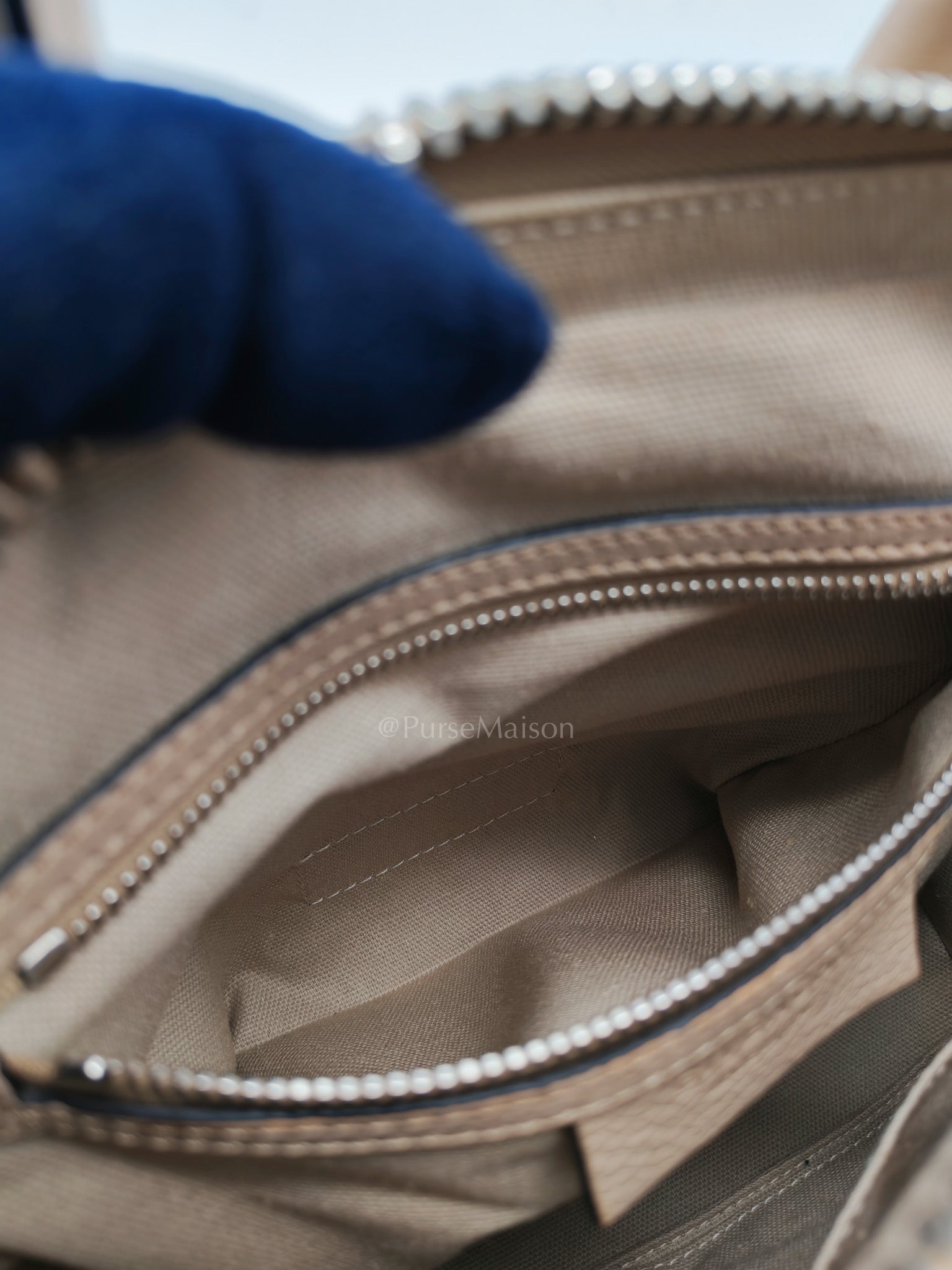 Antigona Mini In Nude Goatskin Leather & Silver Hardware