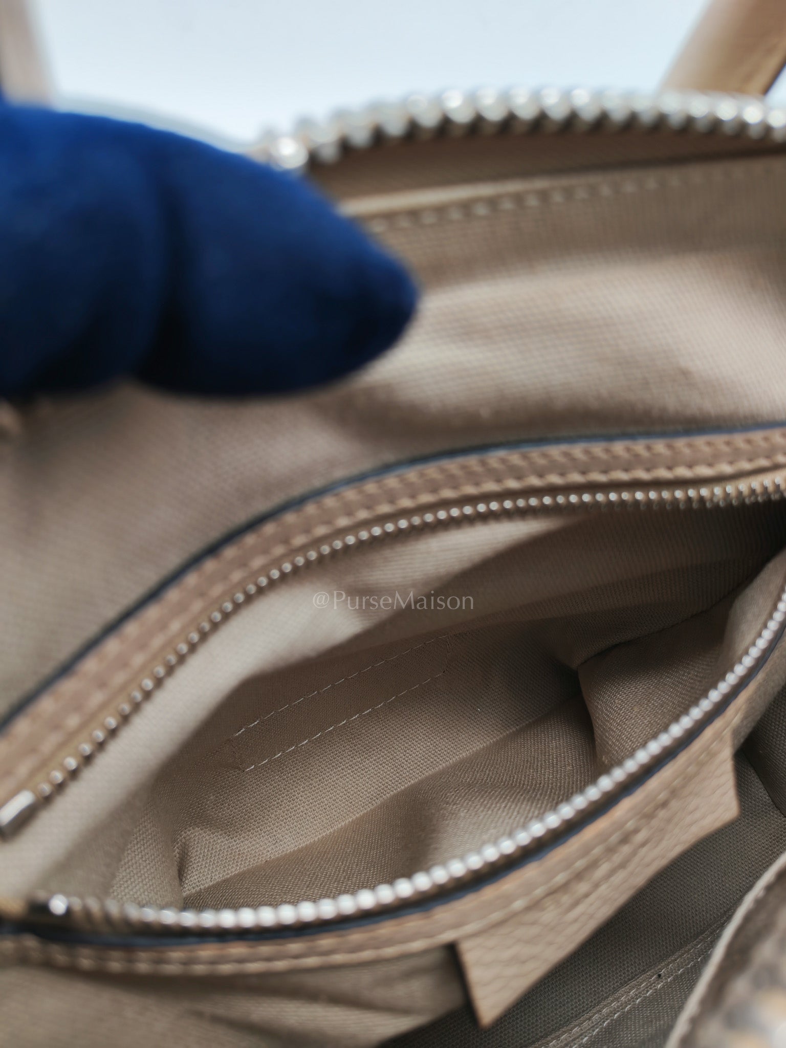 Antigona Mini In Nude Goatskin Leather & Silver Hardware