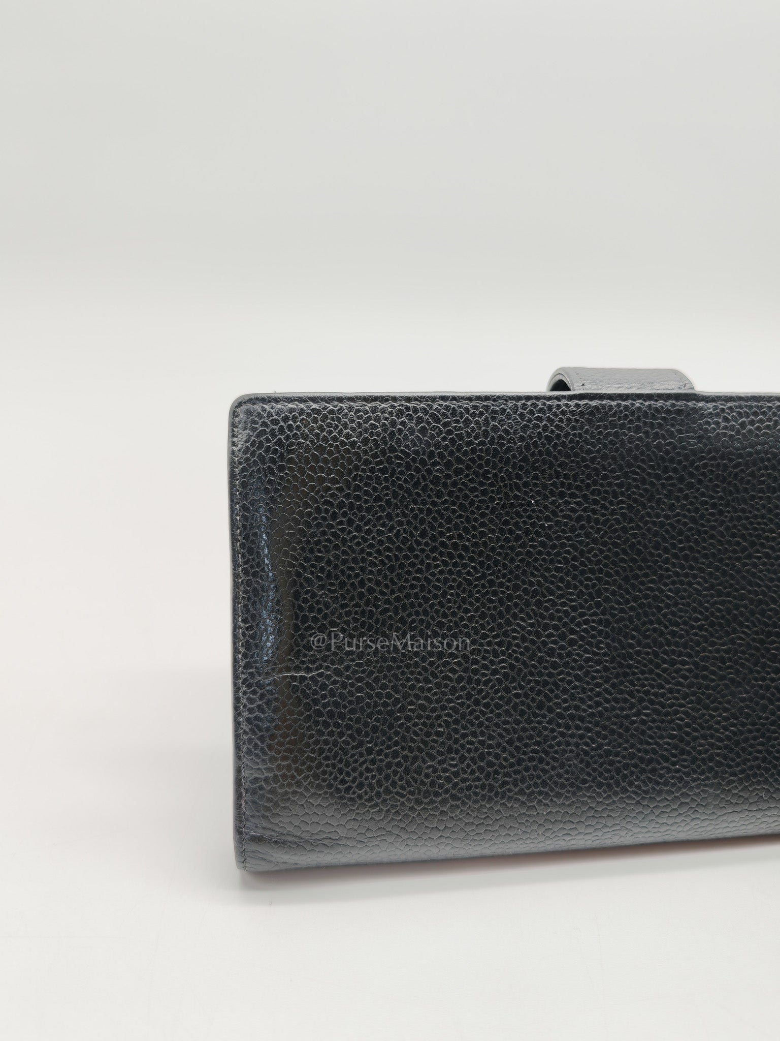 Timeless CC French Wallet in Black Caviar Leather Series 6 | Purse Maison Luxury Bags Shop