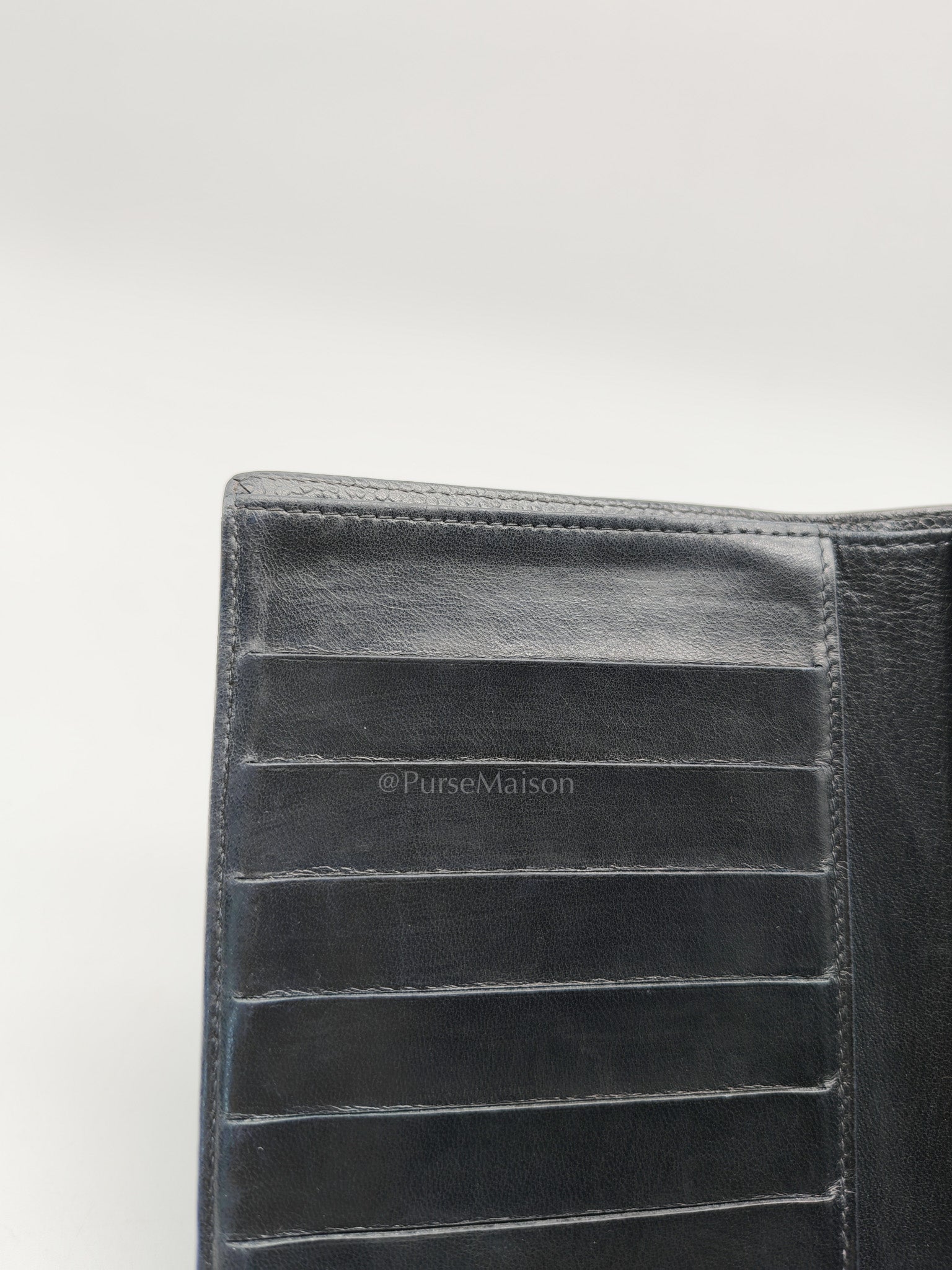 Timeless CC French Wallet in Black Caviar Leather Series 6 | Purse Maison Luxury Bags Shop