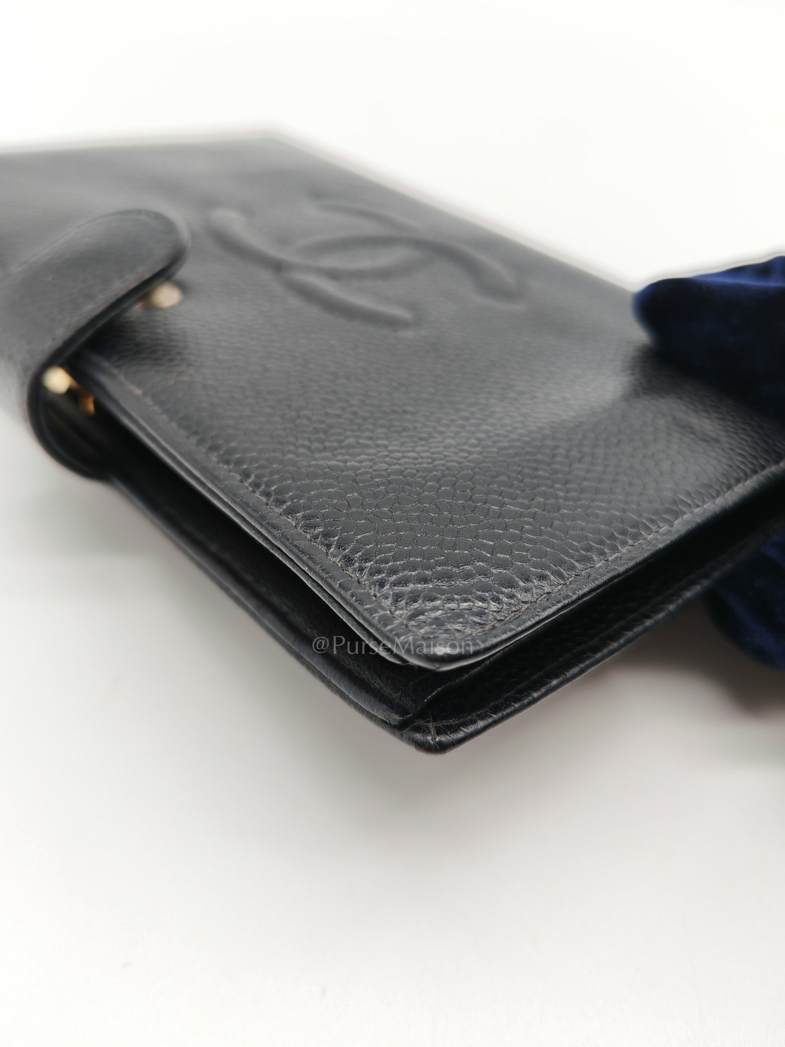 Timeless CC French Wallet in Black Caviar Leather Series 6 | Purse Maison Luxury Bags Shop