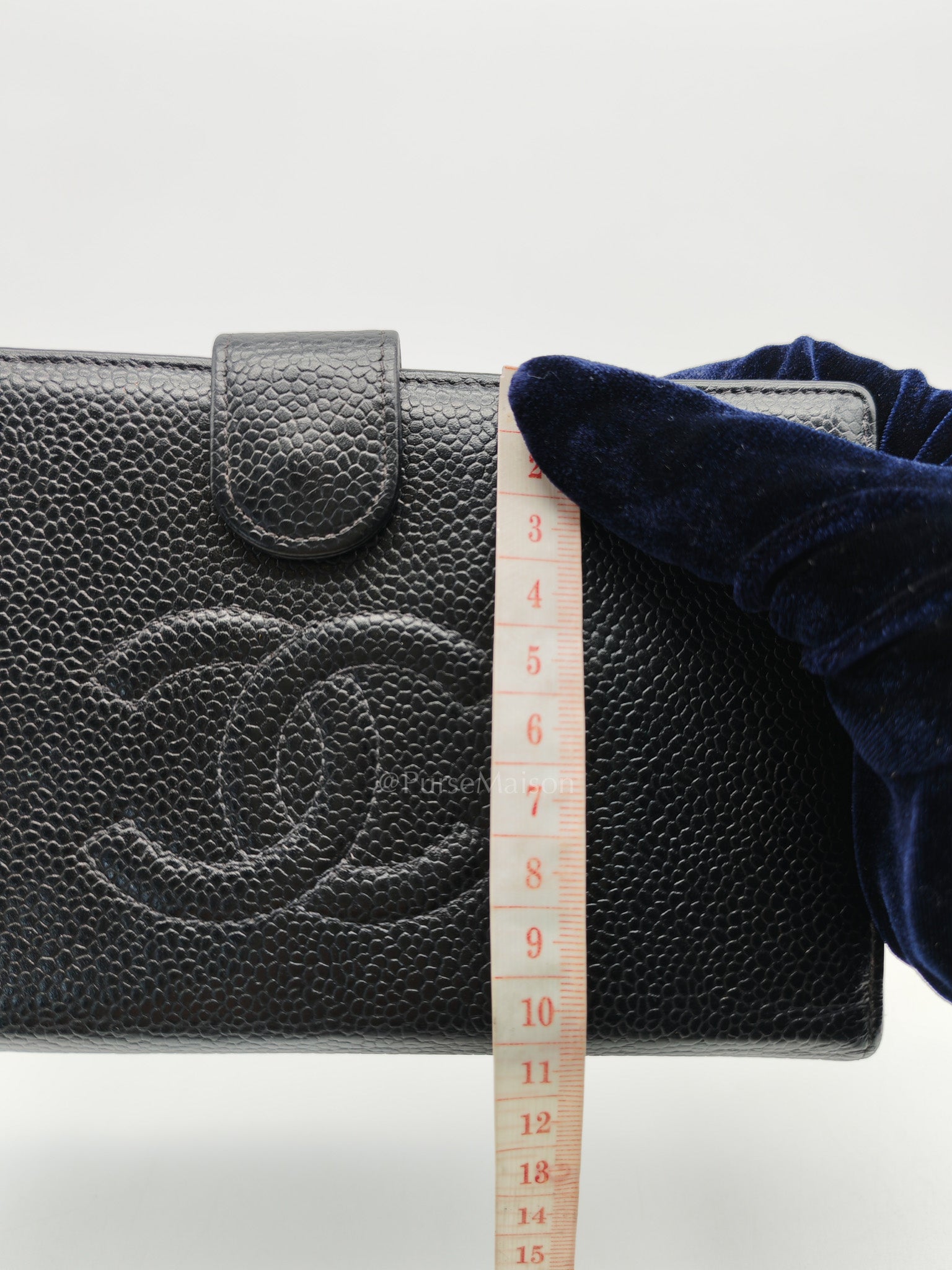 Timeless CC French Wallet in Black Caviar Leather Series 6 | Purse Maison Luxury Bags Shop