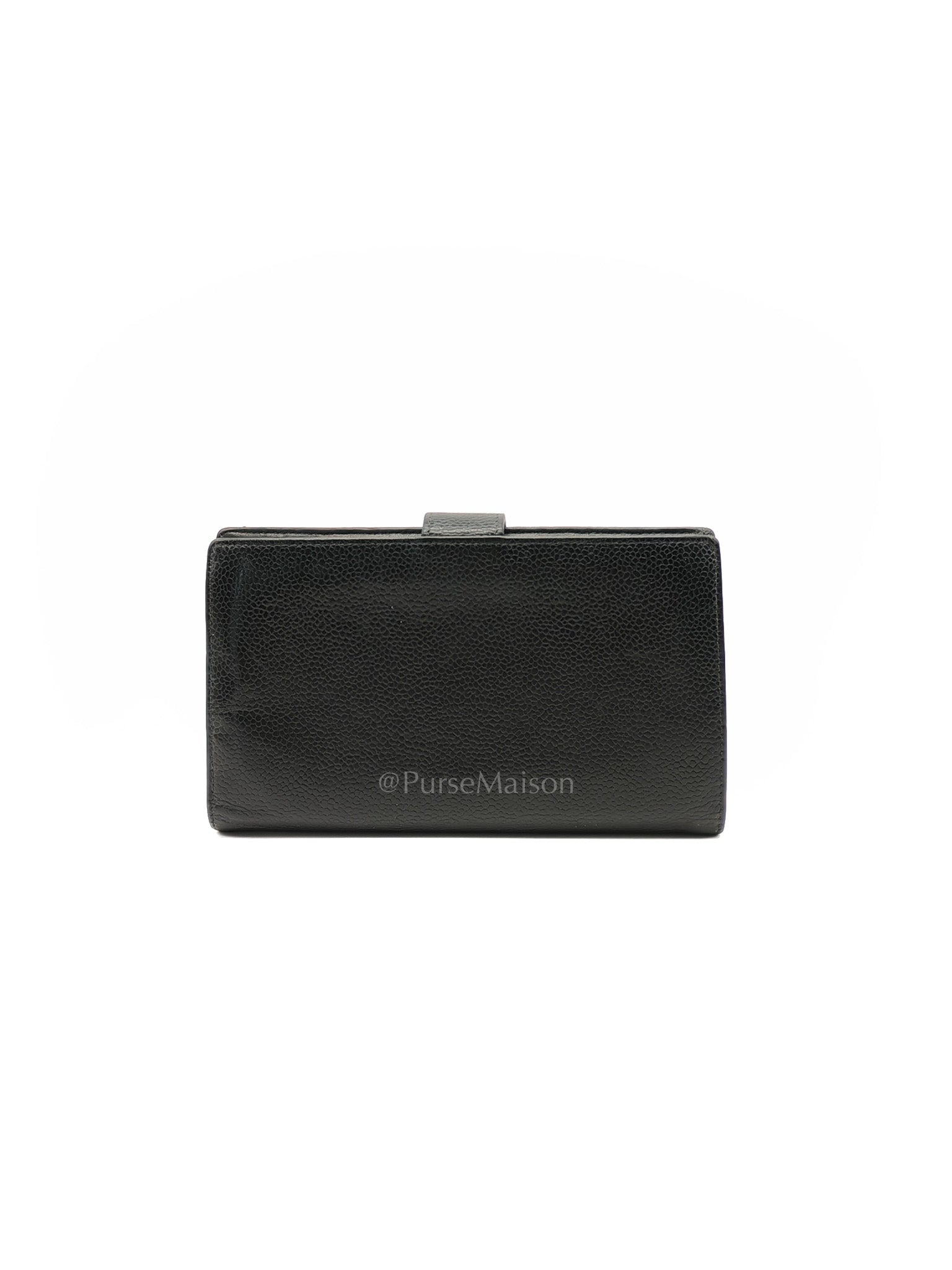 Timeless CC French Wallet in Black Caviar Leather Series 6 | Purse Maison Luxury Bags Shop