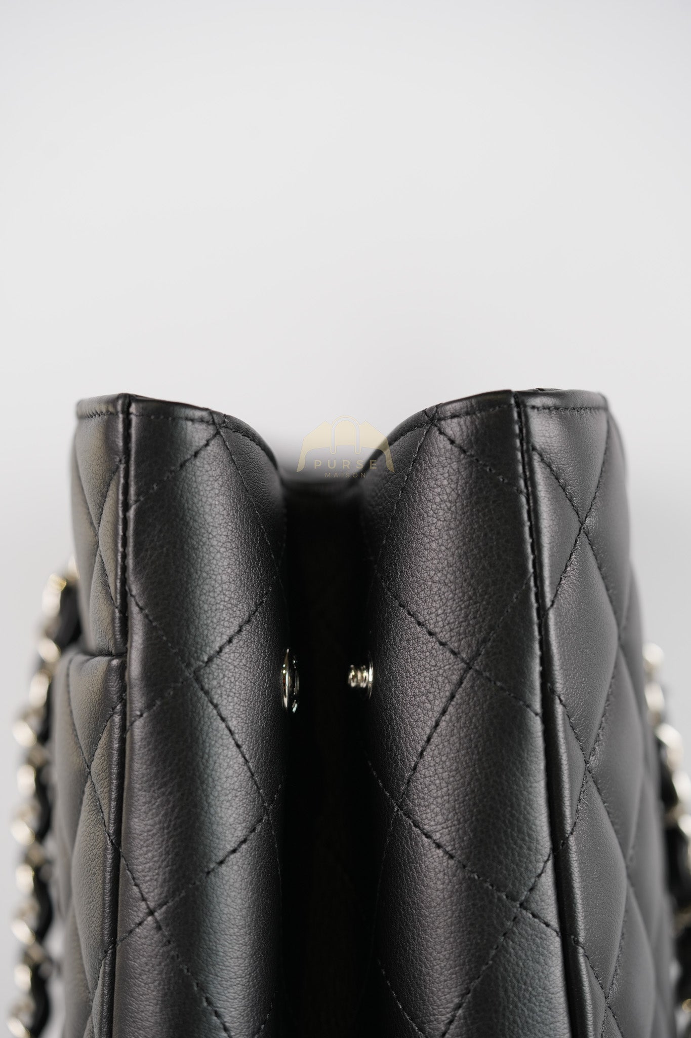 Timeless Classic Tote Bag in Black Quilted Calfskin Leather and Silver Hardware Series 21 | Purse Maison Luxury Bags Shop