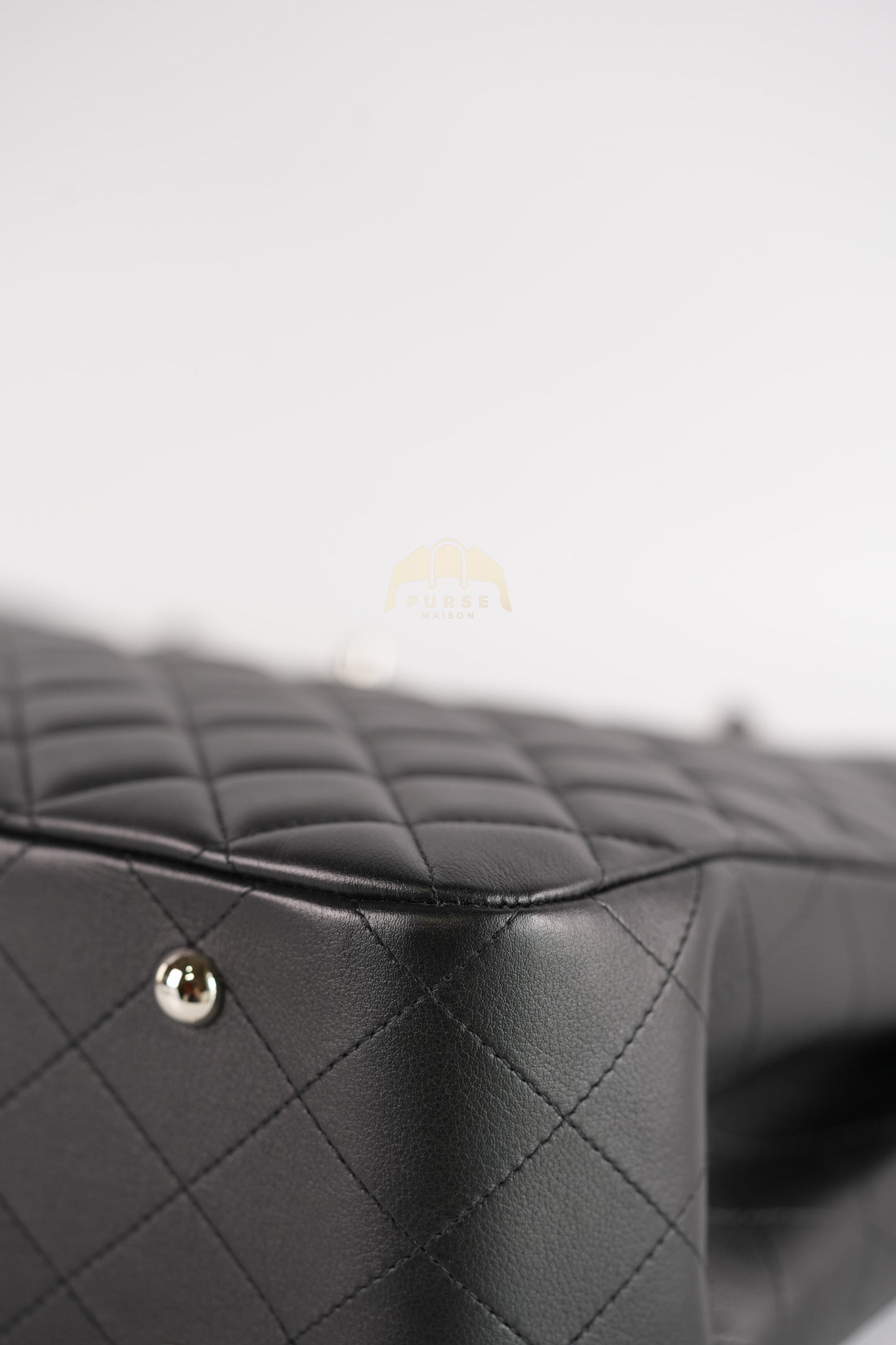 Timeless Classic Tote Bag in Black Quilted Calfskin Leather and Silver Hardware Series 21 | Purse Maison Luxury Bags Shop