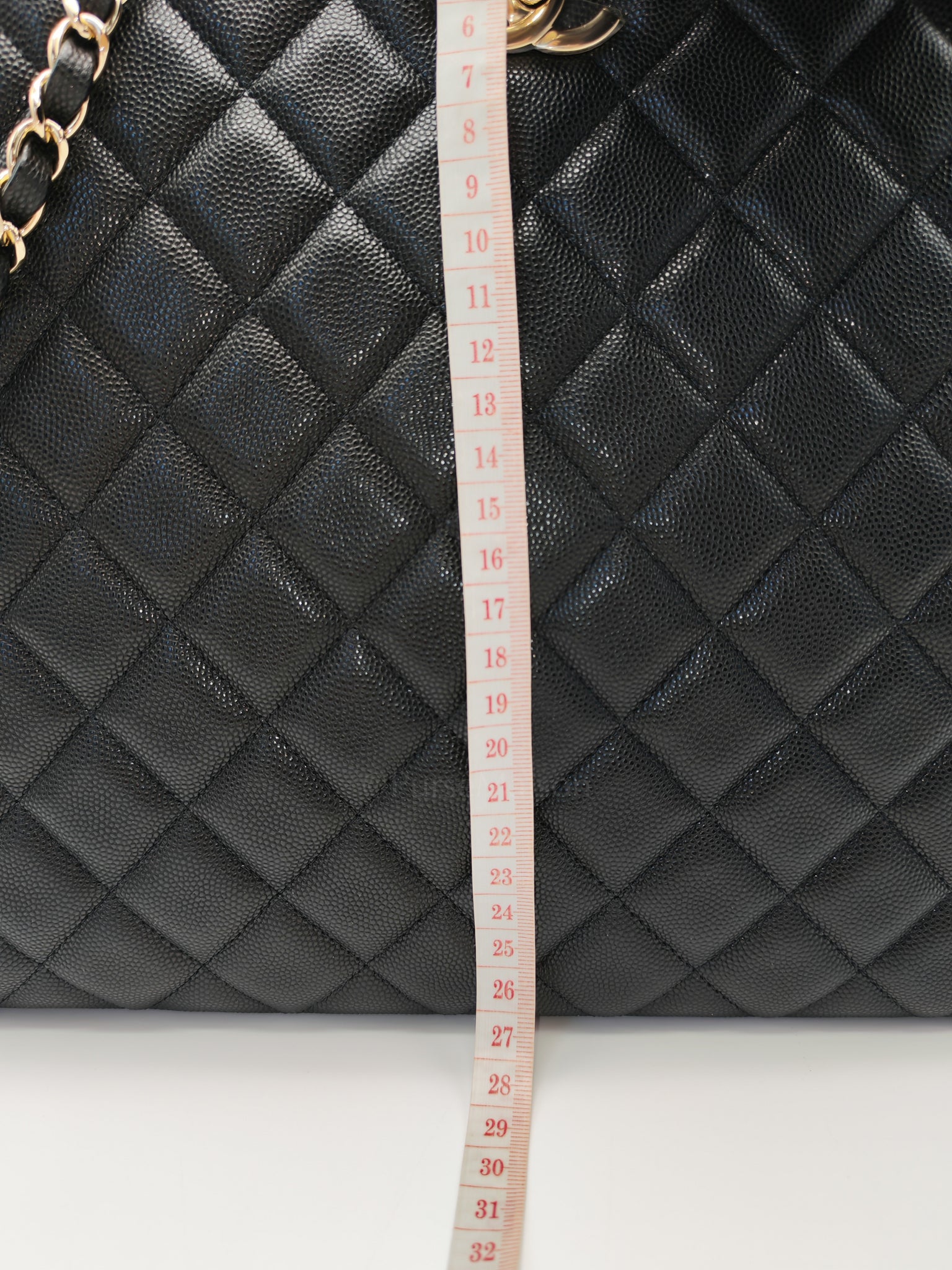 Timeless Classic Tote in Black Quilted Caviar Leather and Light Gold Hardware (Microchip) | Purse Maison Luxury Bags Shop
