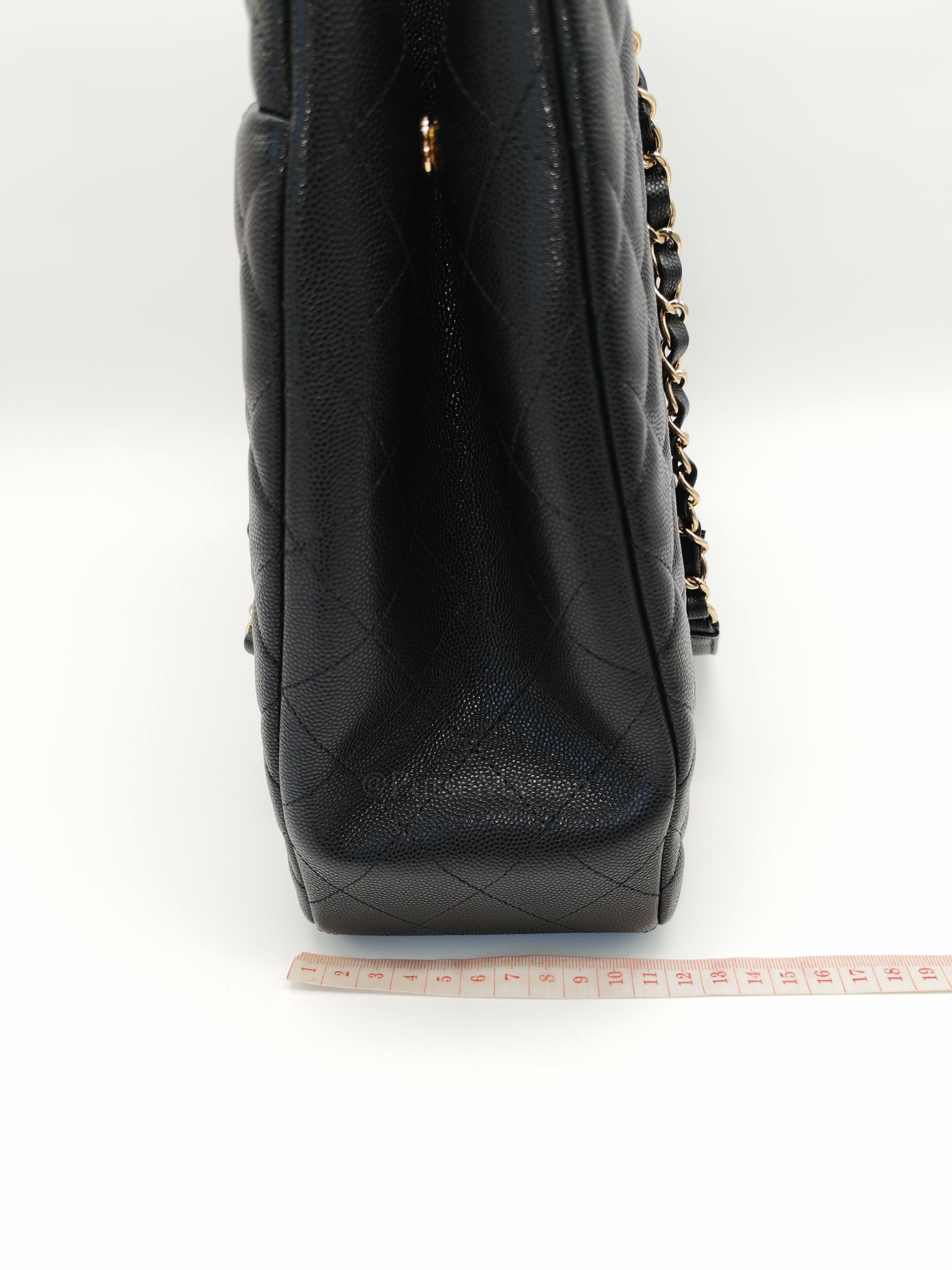 Timeless Classic Tote in Black Quilted Caviar Leather and Light Gold Hardware (Microchip) | Purse Maison Luxury Bags Shop