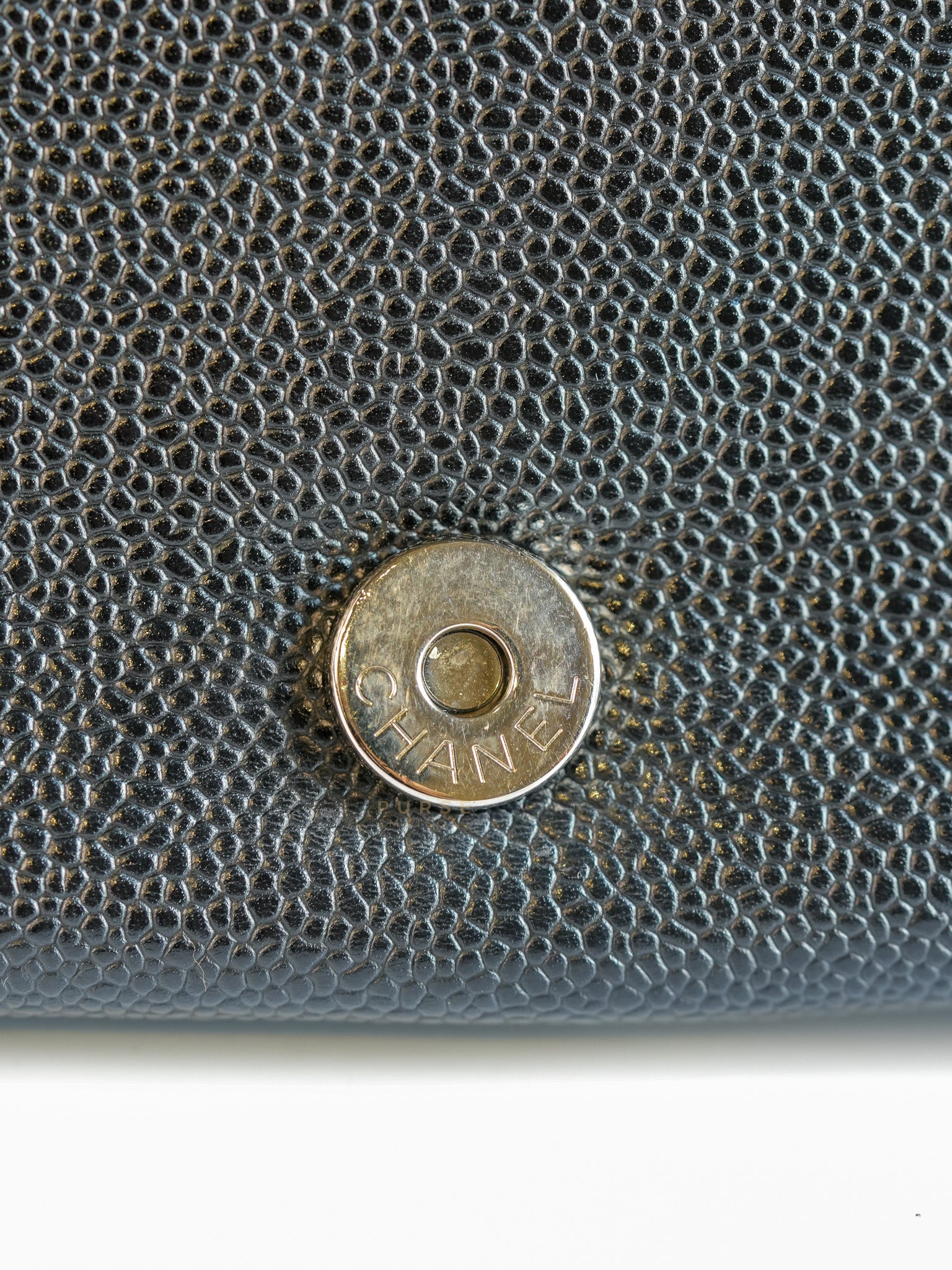 Timeless Flap Jumbo in Caviar Leather and Silver Hardware Series 15 | Purse Maison Luxury Bags Shop