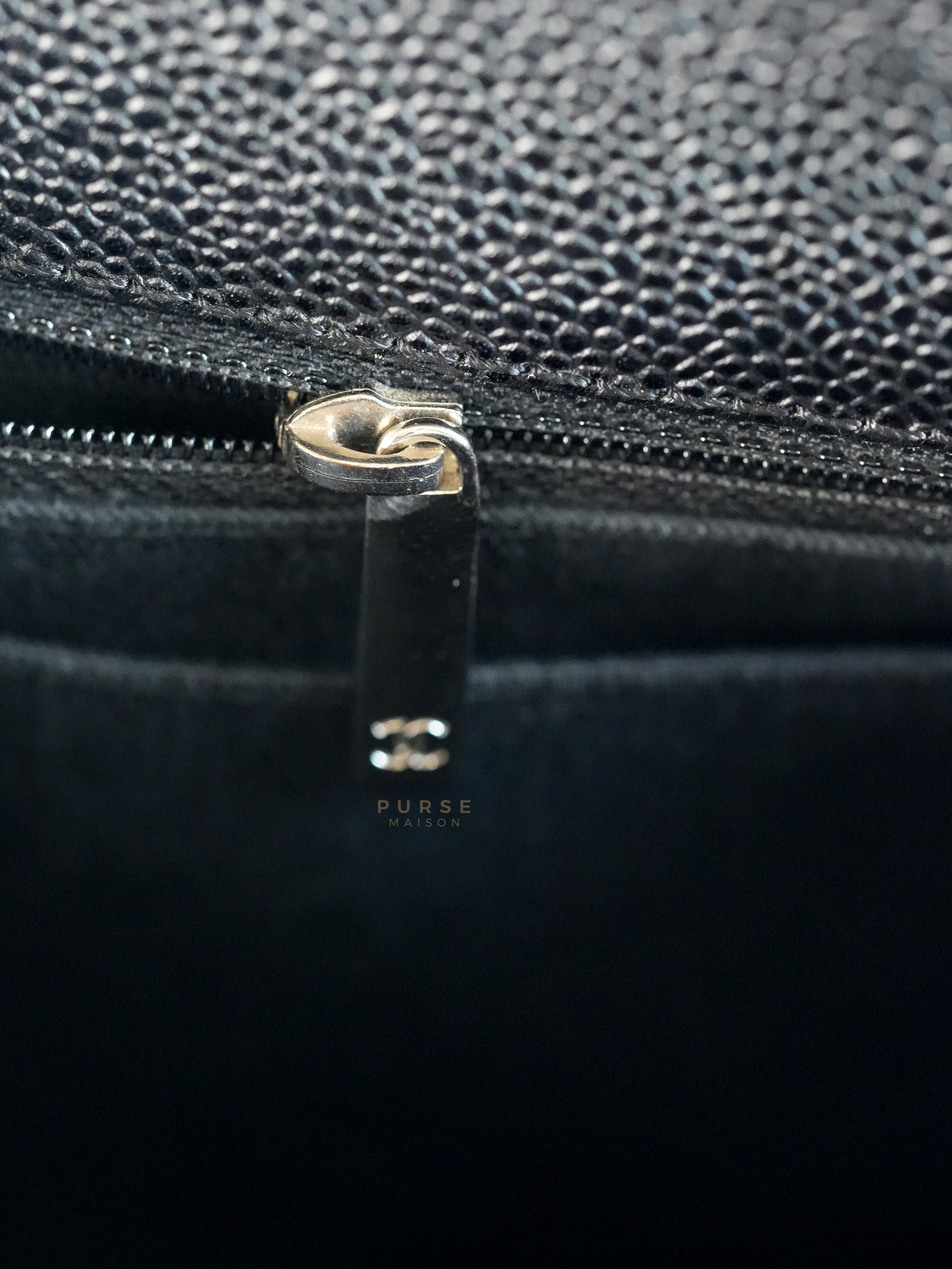 Timeless Flap Jumbo in Caviar Leather and Silver Hardware Series 15 | Purse Maison Luxury Bags Shop