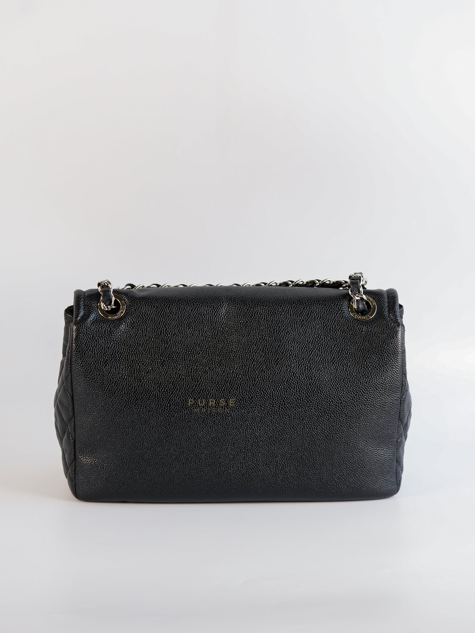 Timeless Flap Jumbo in Caviar Leather and Silver Hardware Series 15 | Purse Maison Luxury Bags Shop