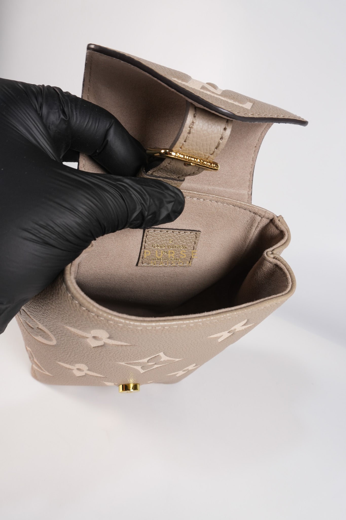 Tiny Backpack in Bicolor Monogram Empreinte Leather (Microchip) | Purse Maison Luxury Bags Shop
