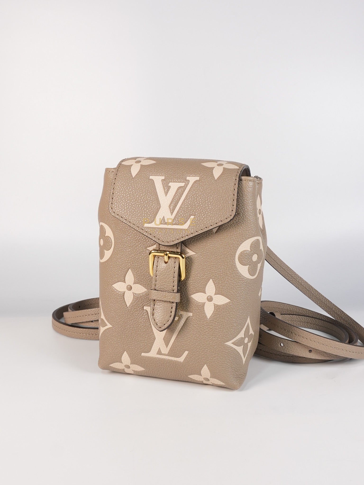 Tiny Backpack in Bicolor Monogram Empreinte Leather (Microchip) | Purse Maison Luxury Bags Shop