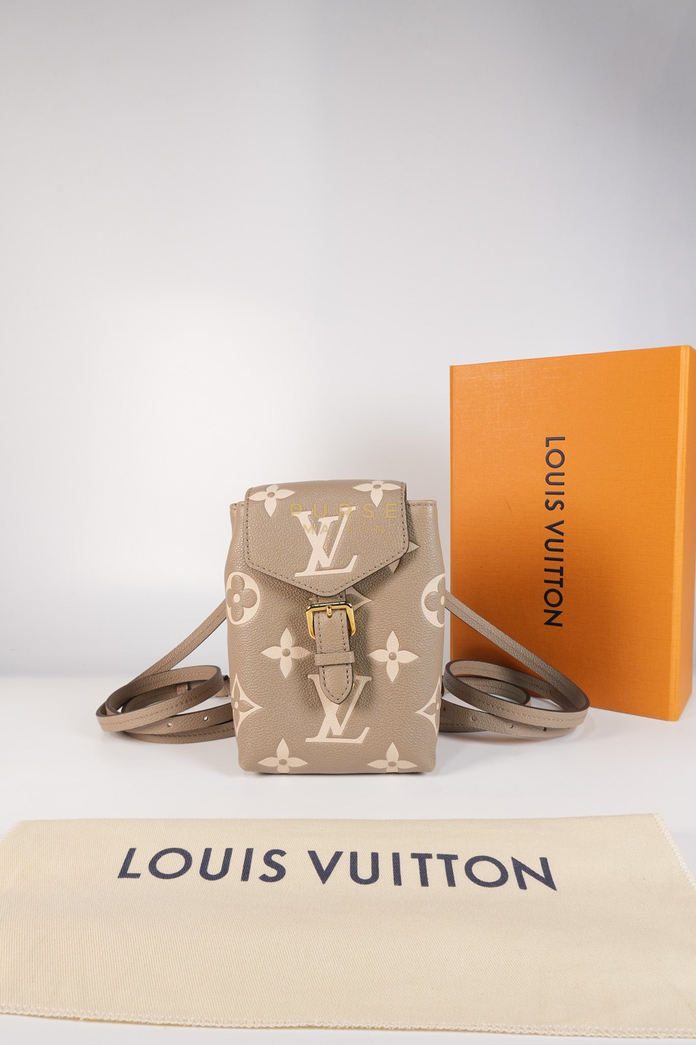 Tiny Backpack in Bicolor Monogram Empreinte Leather (Microchip) | Purse Maison Luxury Bags Shop