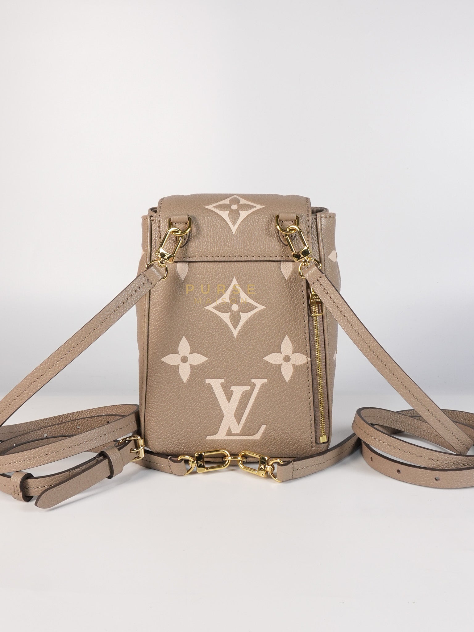Tiny Backpack in Bicolor Monogram Empreinte Leather (Microchip) | Purse Maison Luxury Bags Shop