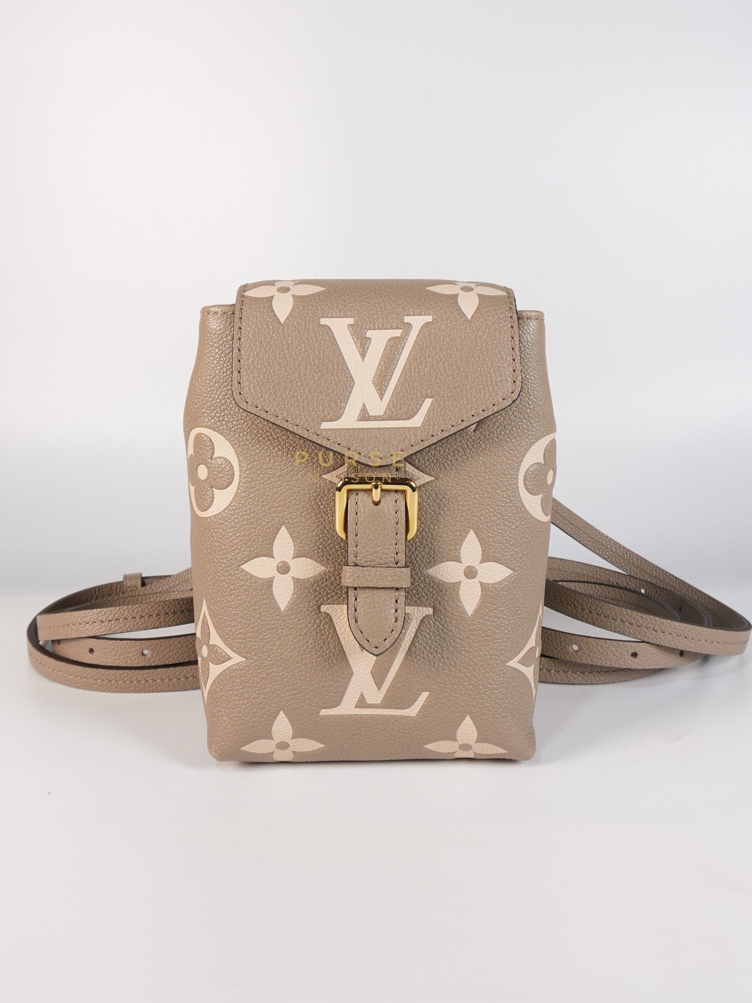 Tiny Backpack in Bicolor Monogram Empreinte Leather (Microchip) | Purse Maison Luxury Bags Shop