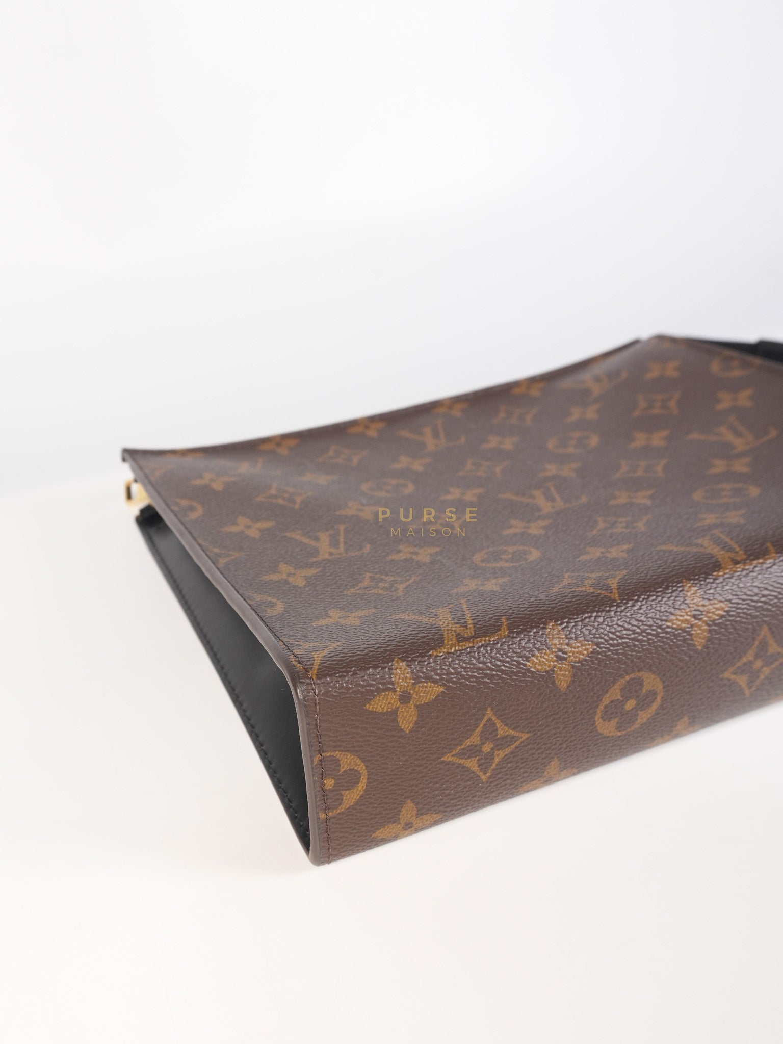 Toiletry Pouch in Monogram Canvas and Black Leather (Microchip) | Purse Maison Luxury Bags Shop