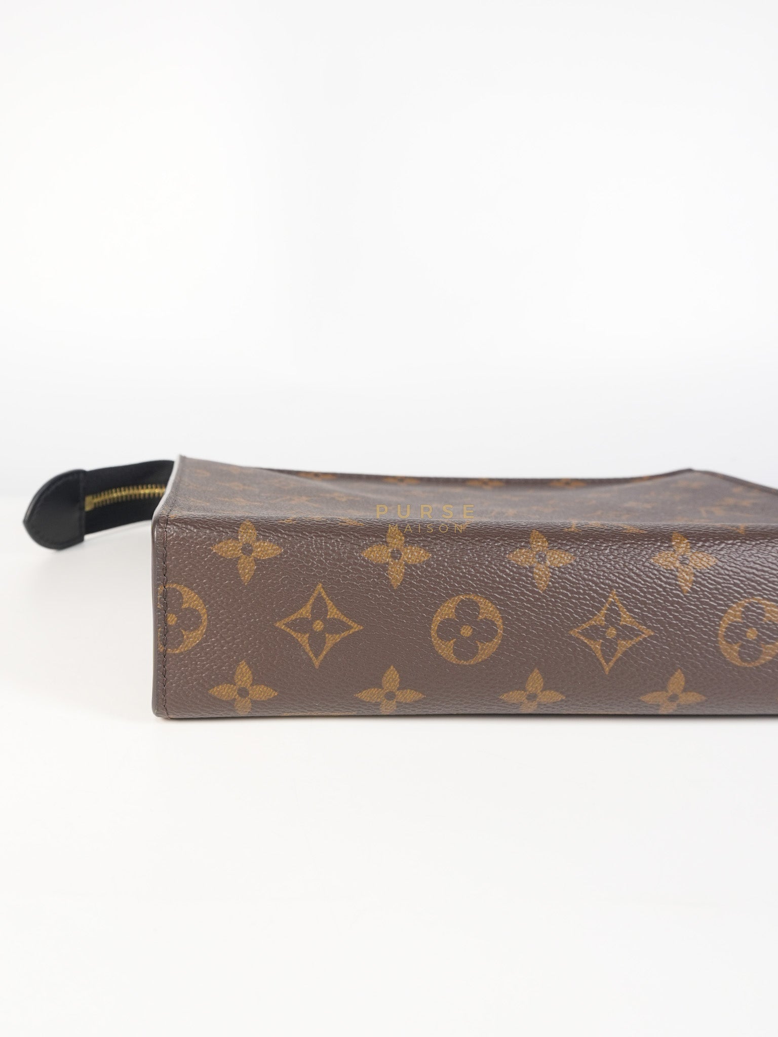 Toiletry Pouch in Monogram Canvas and Black Leather (Microchip) | Purse Maison Luxury Bags Shop