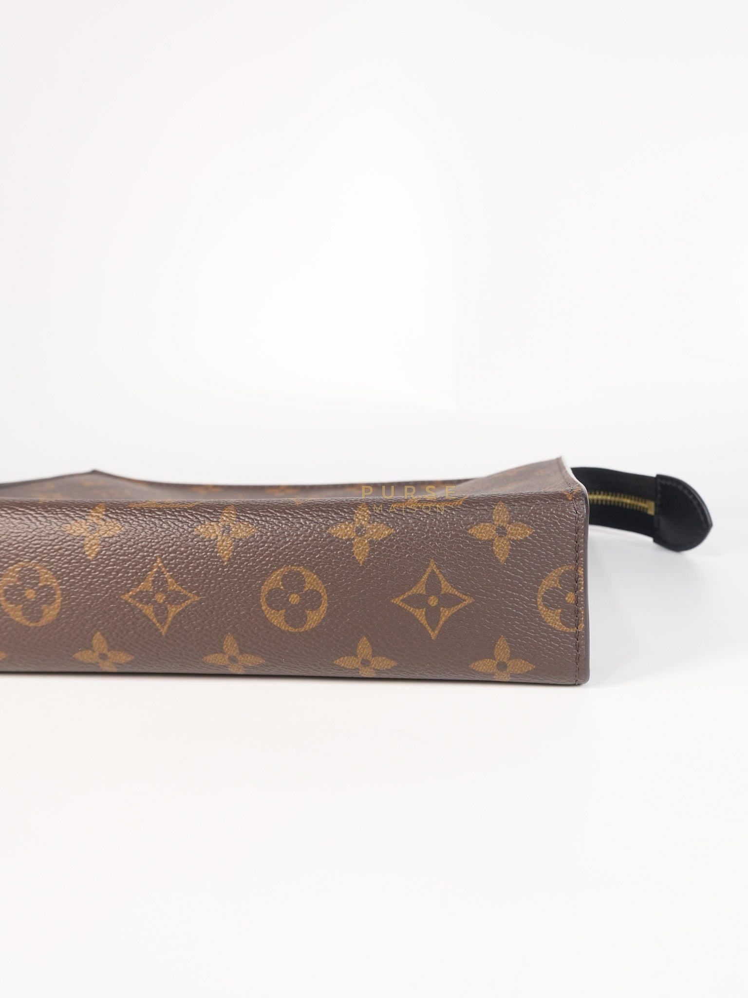 Toiletry Pouch in Monogram Canvas and Black Leather (Microchip) | Purse Maison Luxury Bags Shop