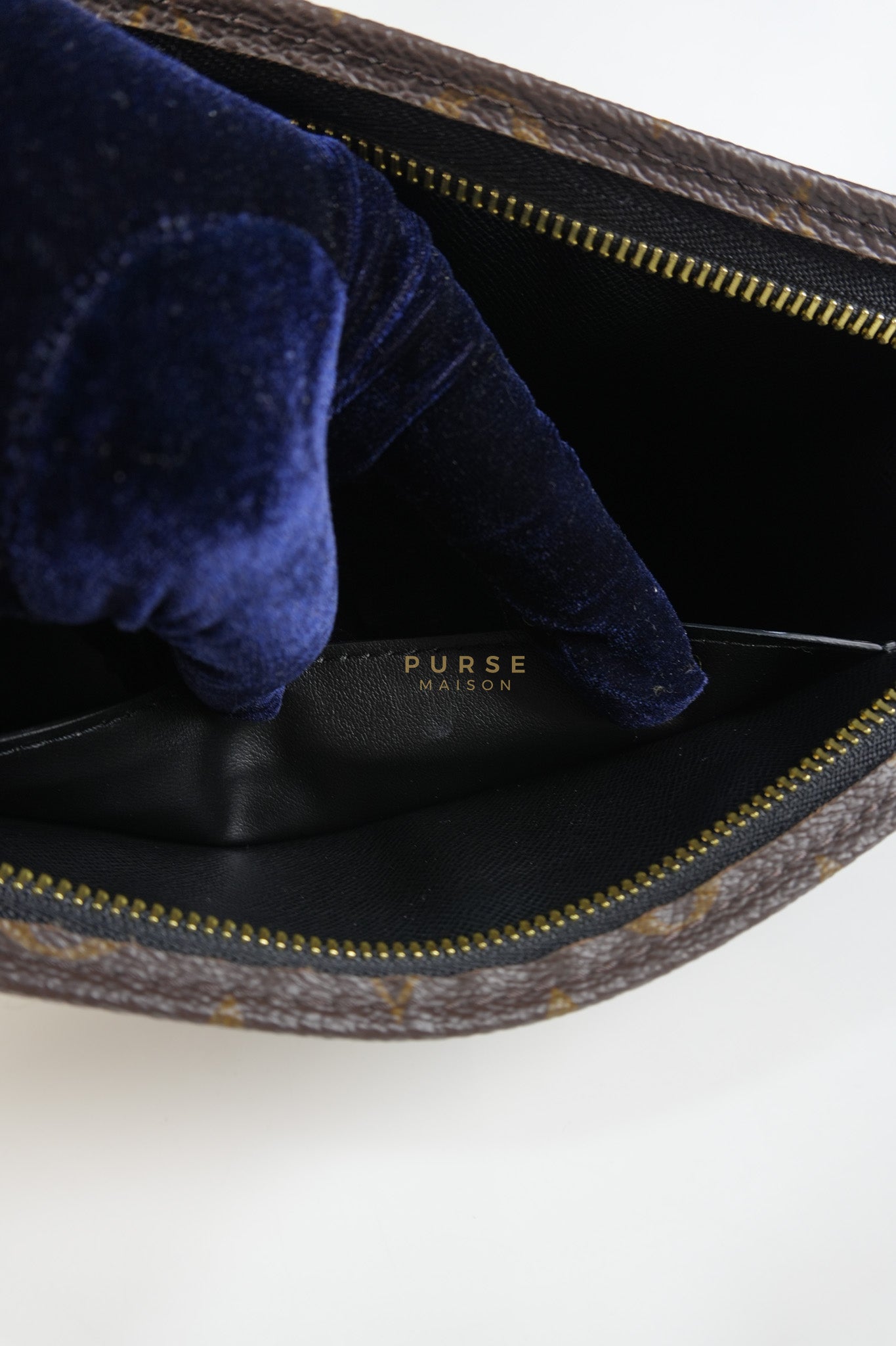 Toiletry Pouch in Monogram Canvas and Black Leather (Microchip) | Purse Maison Luxury Bags Shop