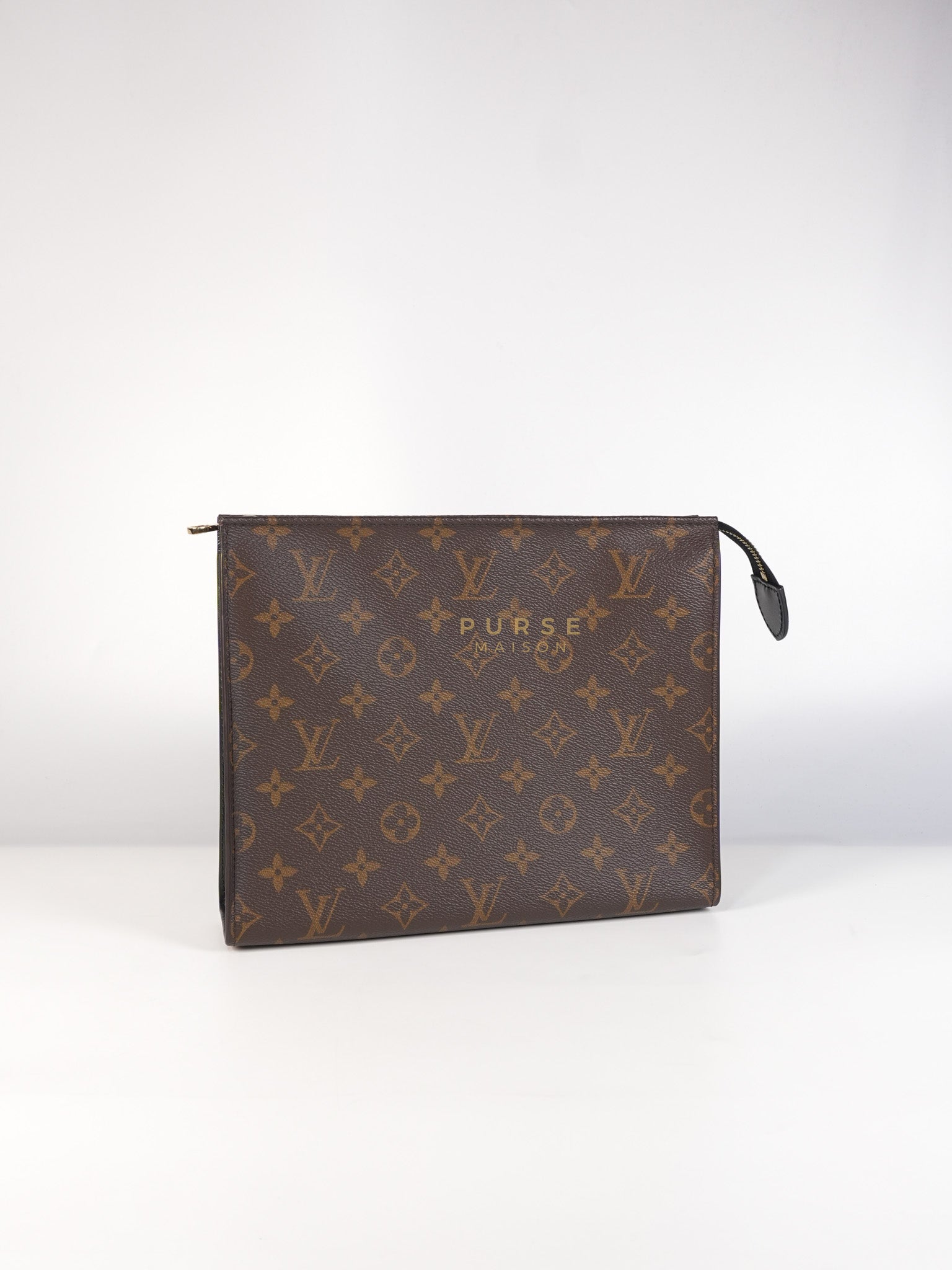 Toiletry Pouch in Monogram Canvas and Black Leather (Microchip) | Purse Maison Luxury Bags Shop