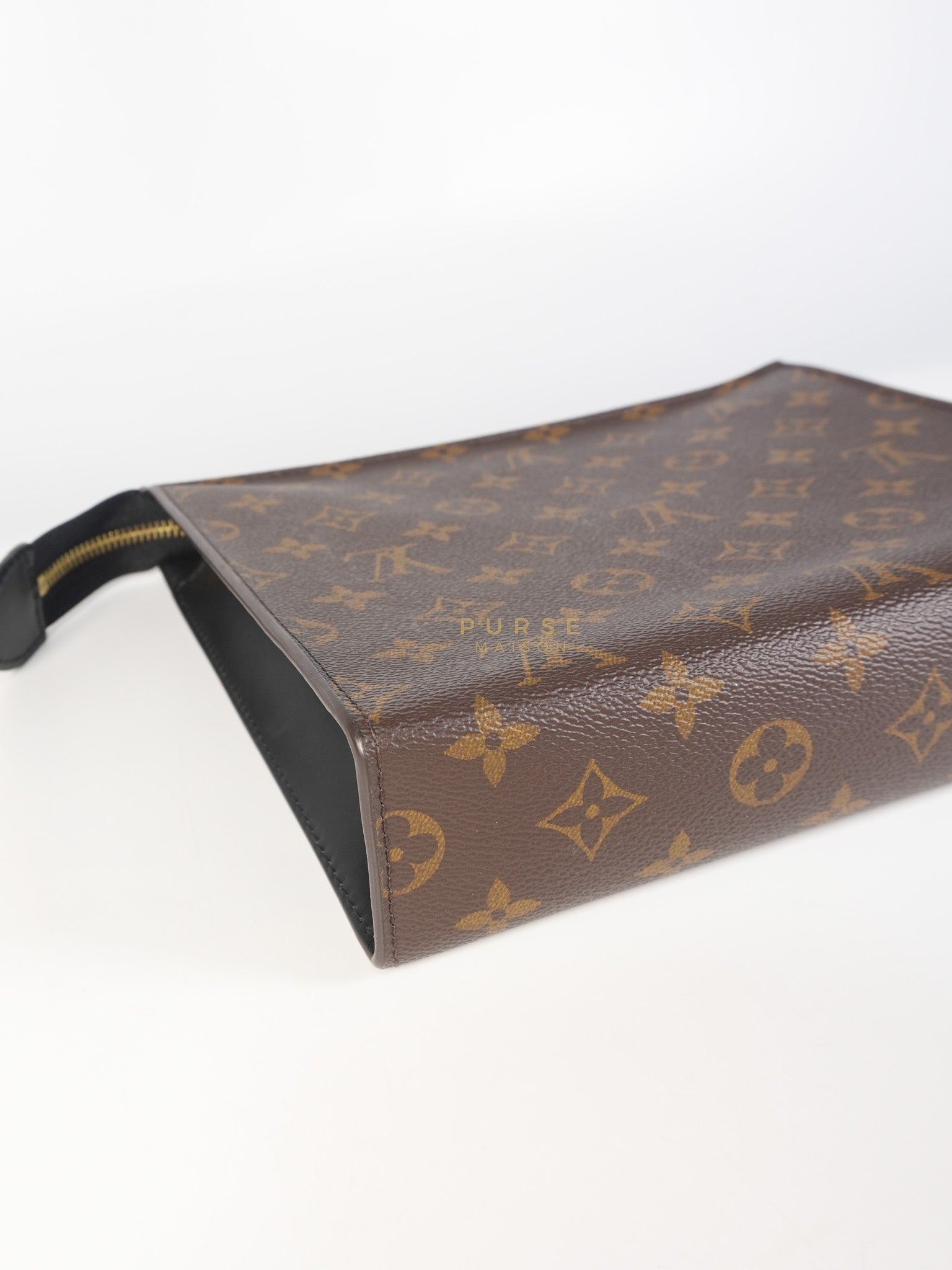 Toiletry Pouch in Monogram Canvas and Black Leather (Microchip) | Purse Maison Luxury Bags Shop