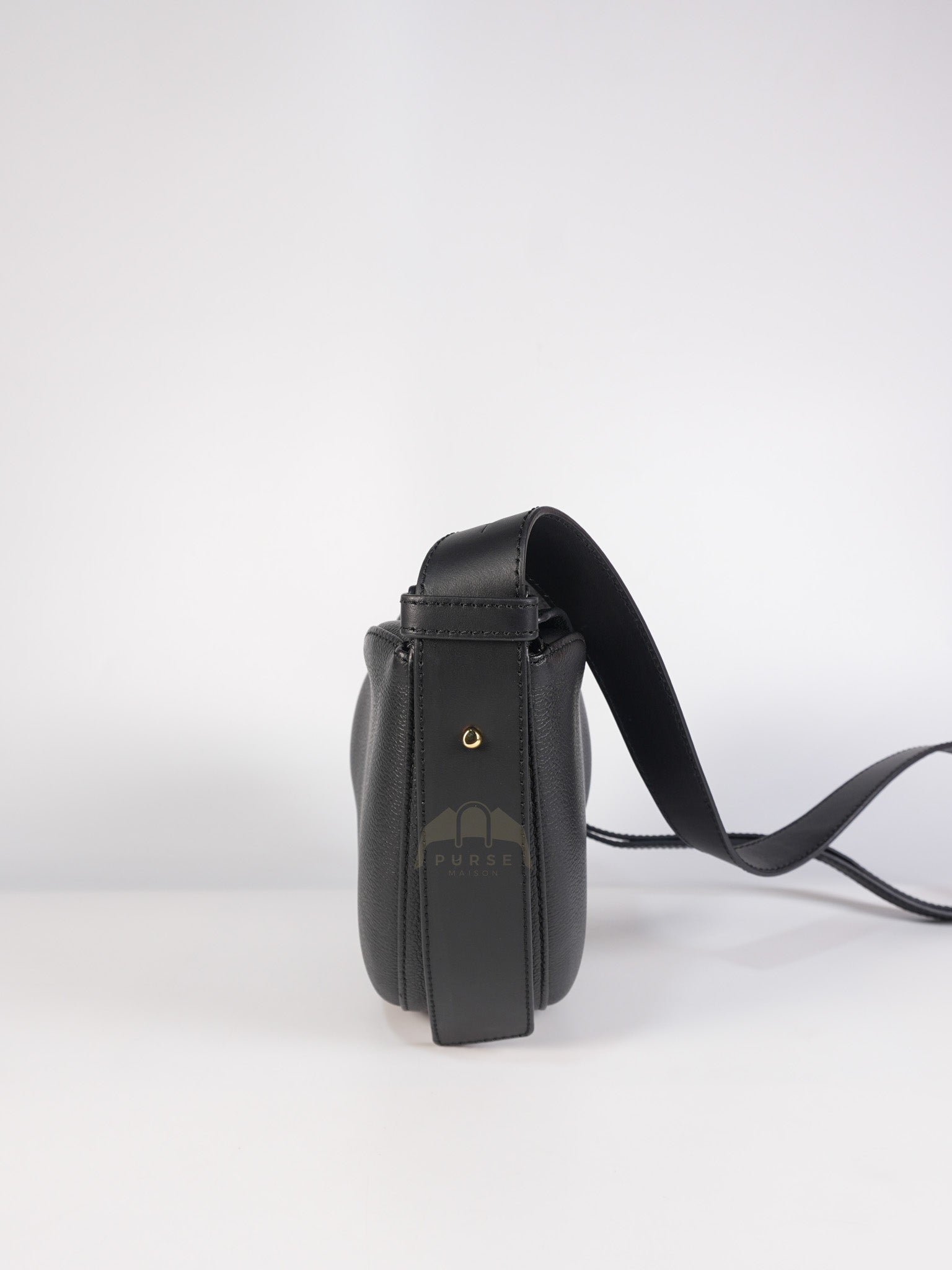 Tonca Monochrome Noir in Graine Leather | Purse Maison Luxury Bags Shop