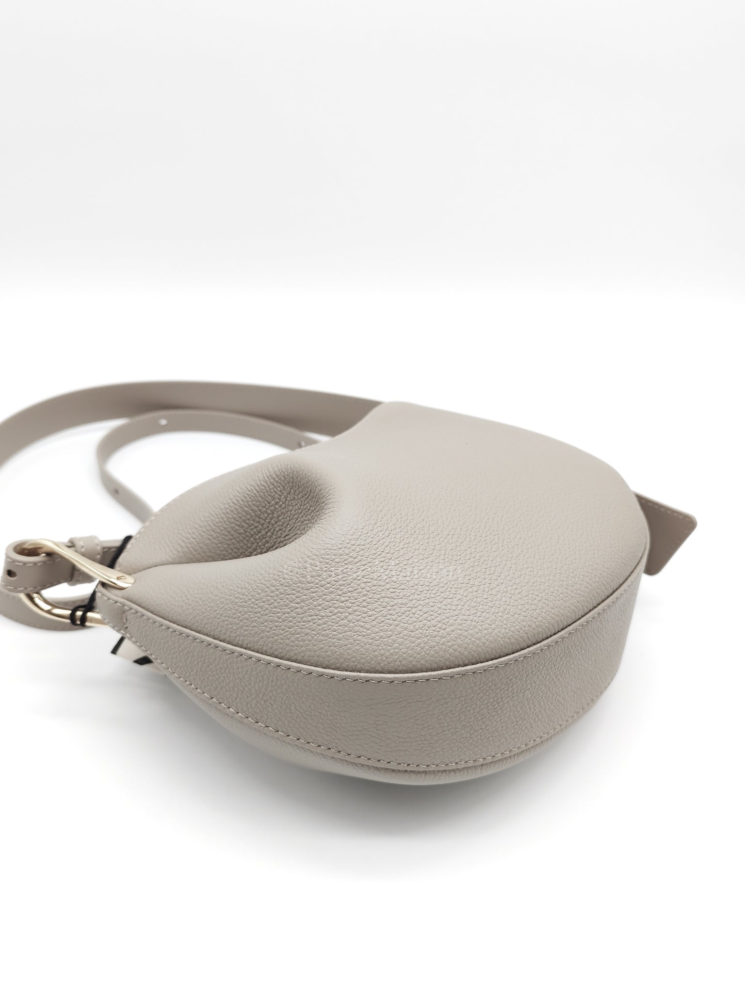 Tonca Taupe in Grained Calfskin Leather Crossbody Bag | Purse Maison Luxury Bags Shop