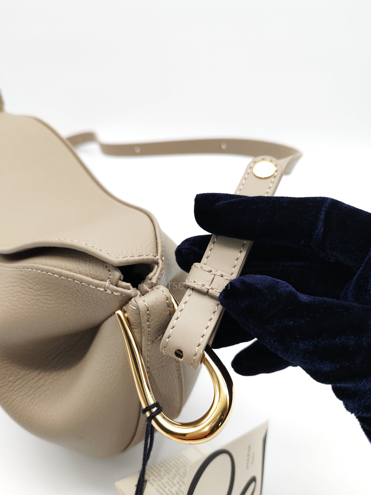 Tonca Taupe in Grained Calfskin Leather Crossbody Bag | Purse Maison Luxury Bags Shop