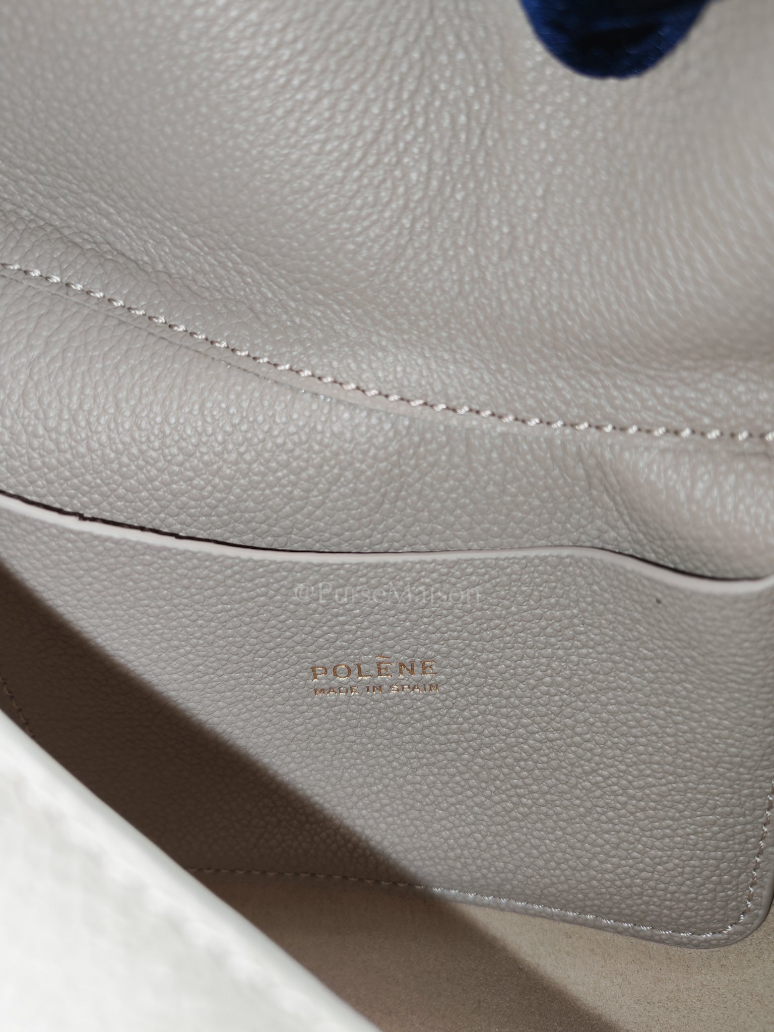Tonca Taupe in Grained Calfskin Leather Crossbody Bag | Purse Maison Luxury Bags Shop