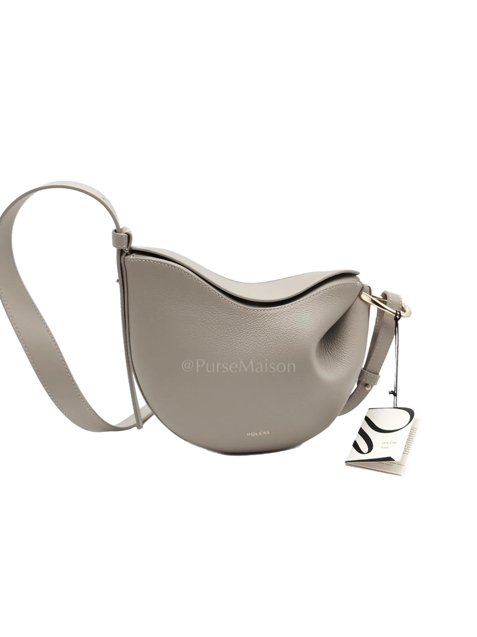 Tonca Taupe in Grained Calfskin Leather Crossbody Bag | Purse Maison Luxury Bags Shop