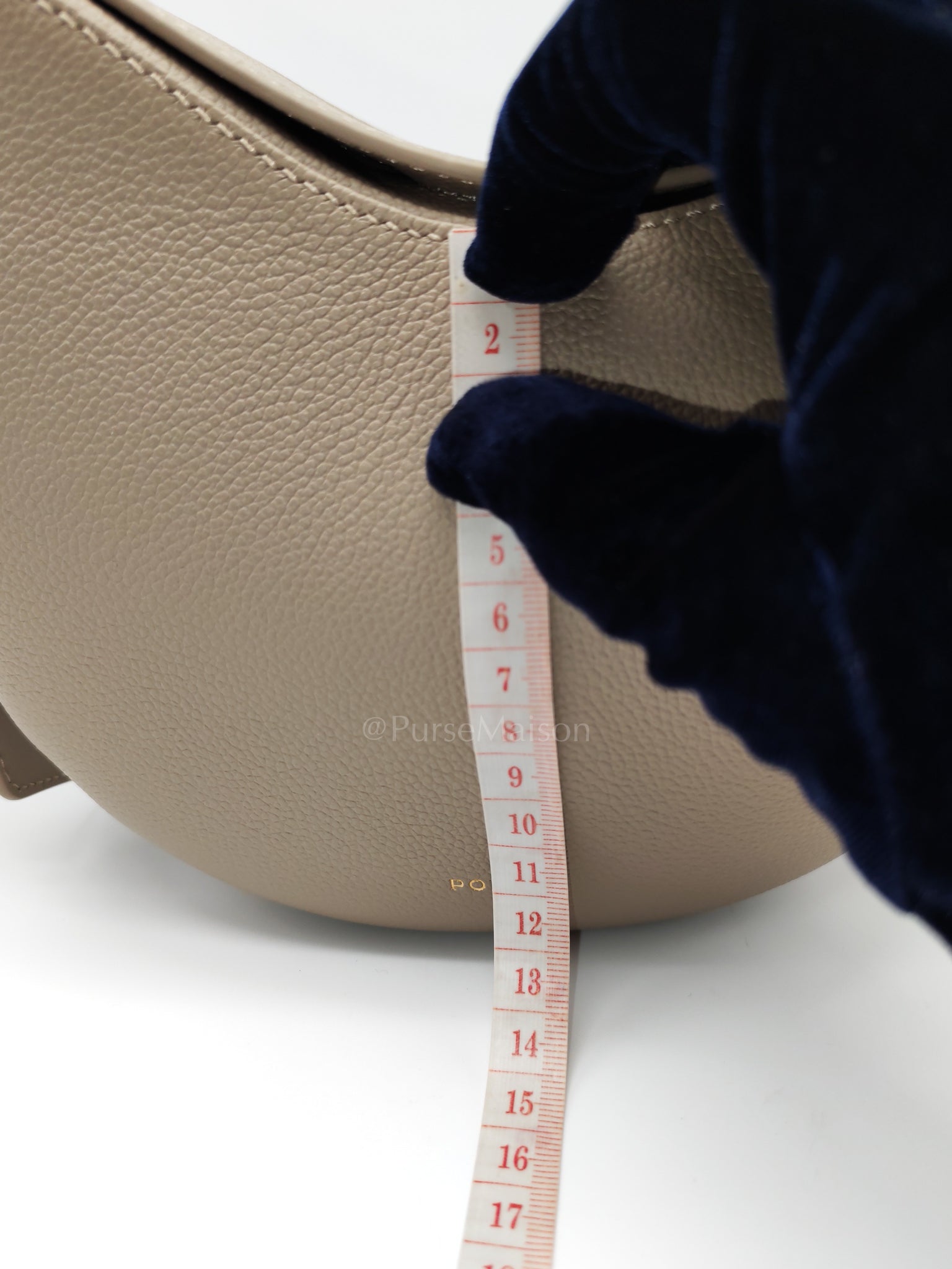 Tonca Taupe in Grained Calfskin Leather Crossbody Bag | Purse Maison Luxury Bags Shop